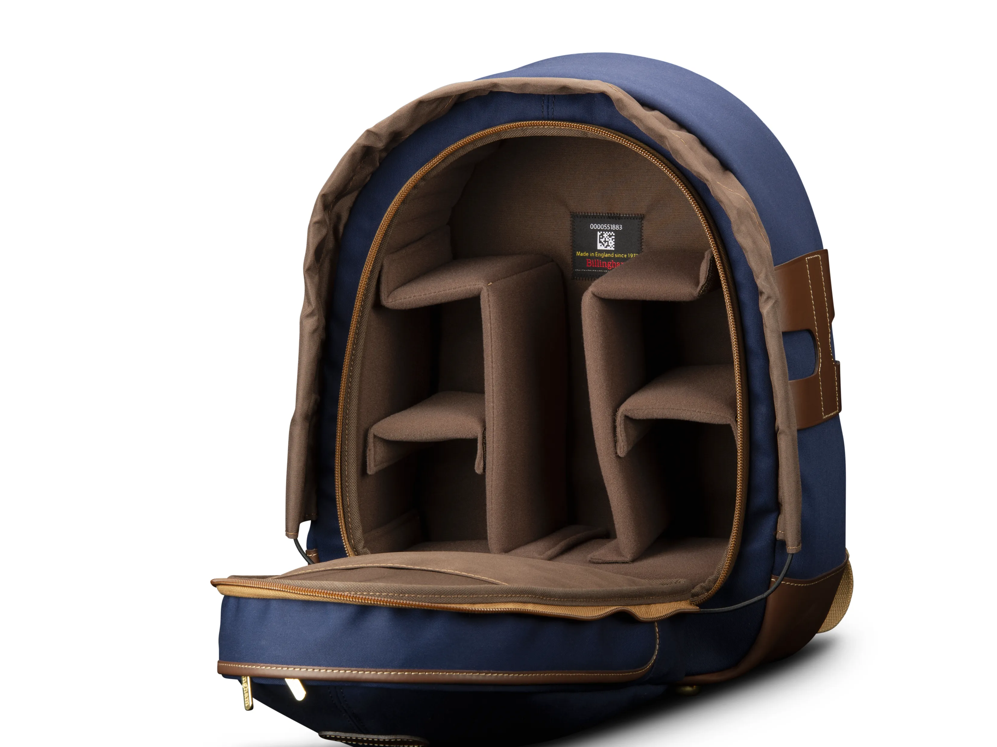 25 Rucksack For Cameras - Navy Canvas / Chocolate Leather
