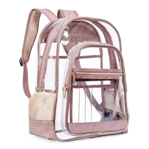 Aokur BP014 Clear School Bag Unisex Large Bookbag Transparent Backpack for College Work Security Travel Sports