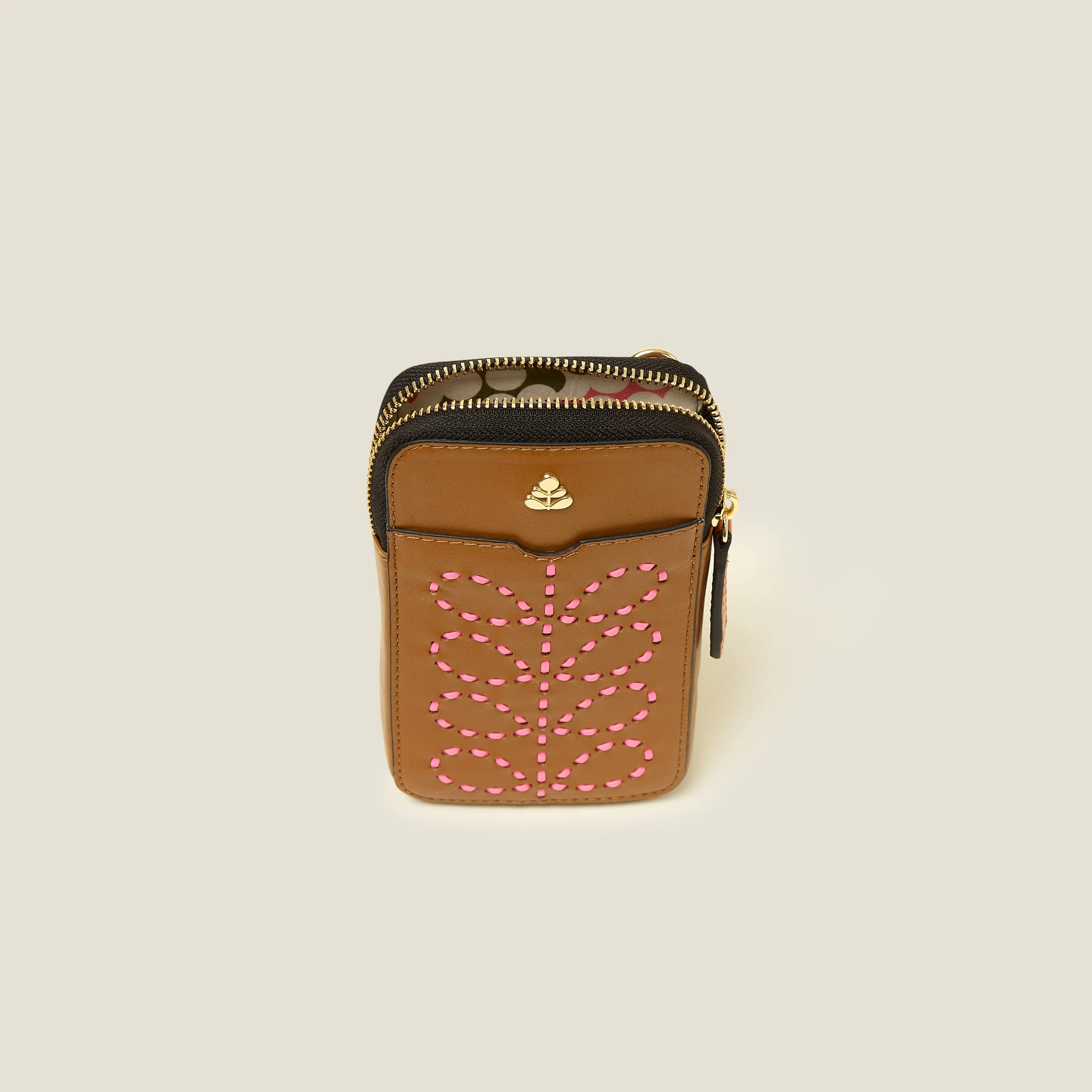 Ariel Phone Case - Whipstitch Stem Tan