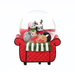 ART PRINT APJ - Snow Globe W/Music (Cats)  (350g)