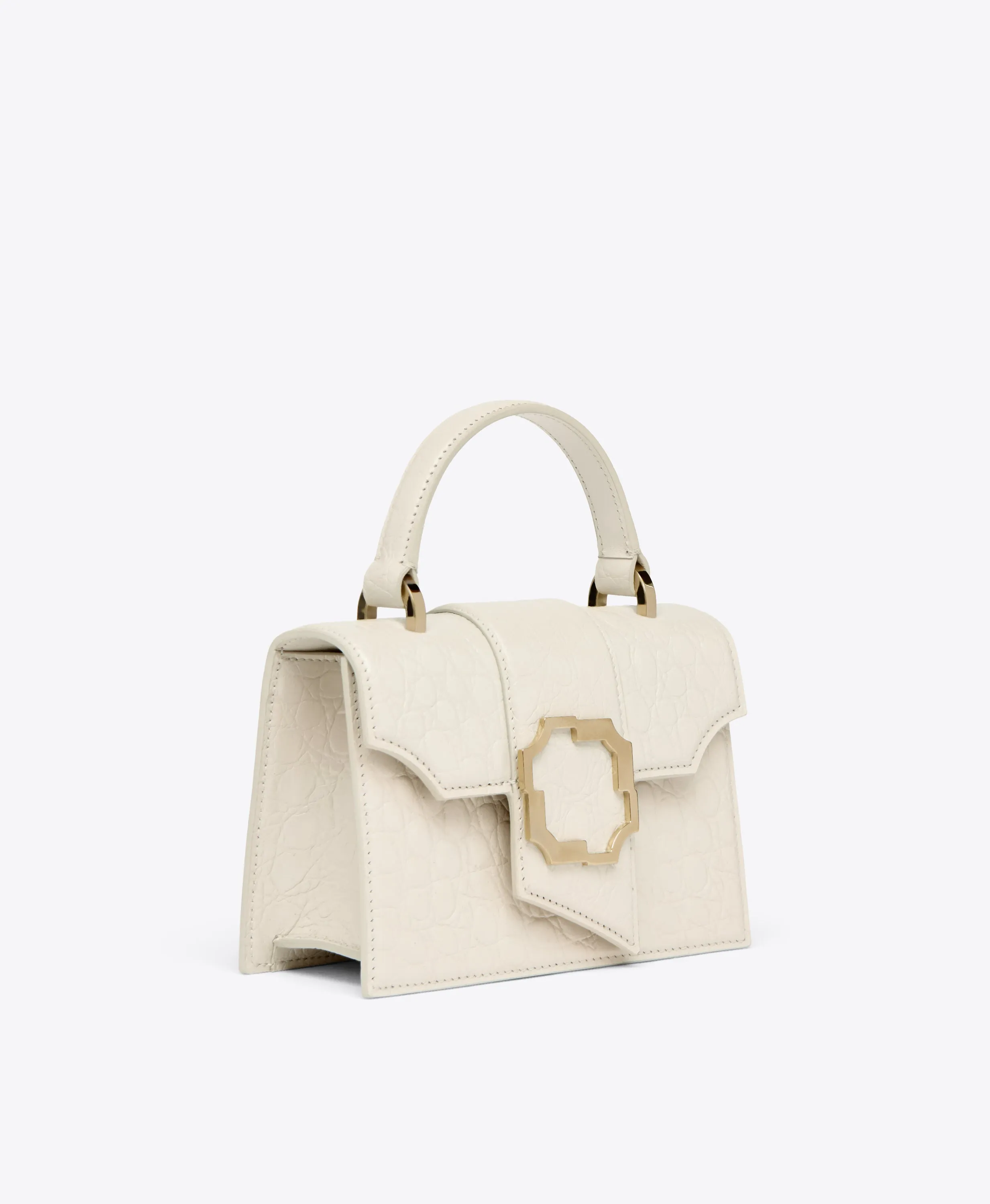 Audrey Cream Leather Mini Handbag
