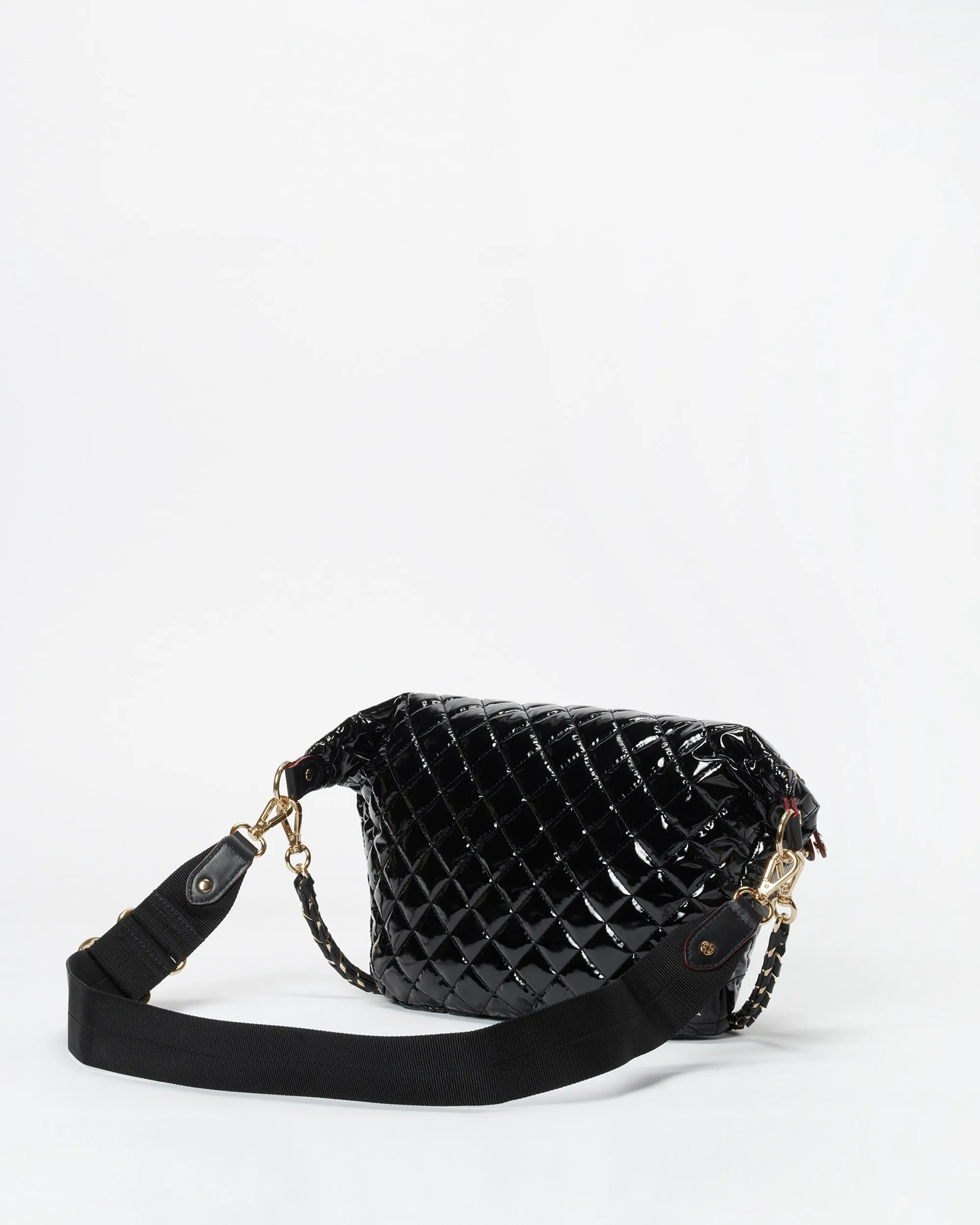 Black Lacquer Crosby Crossbody Sling Bag