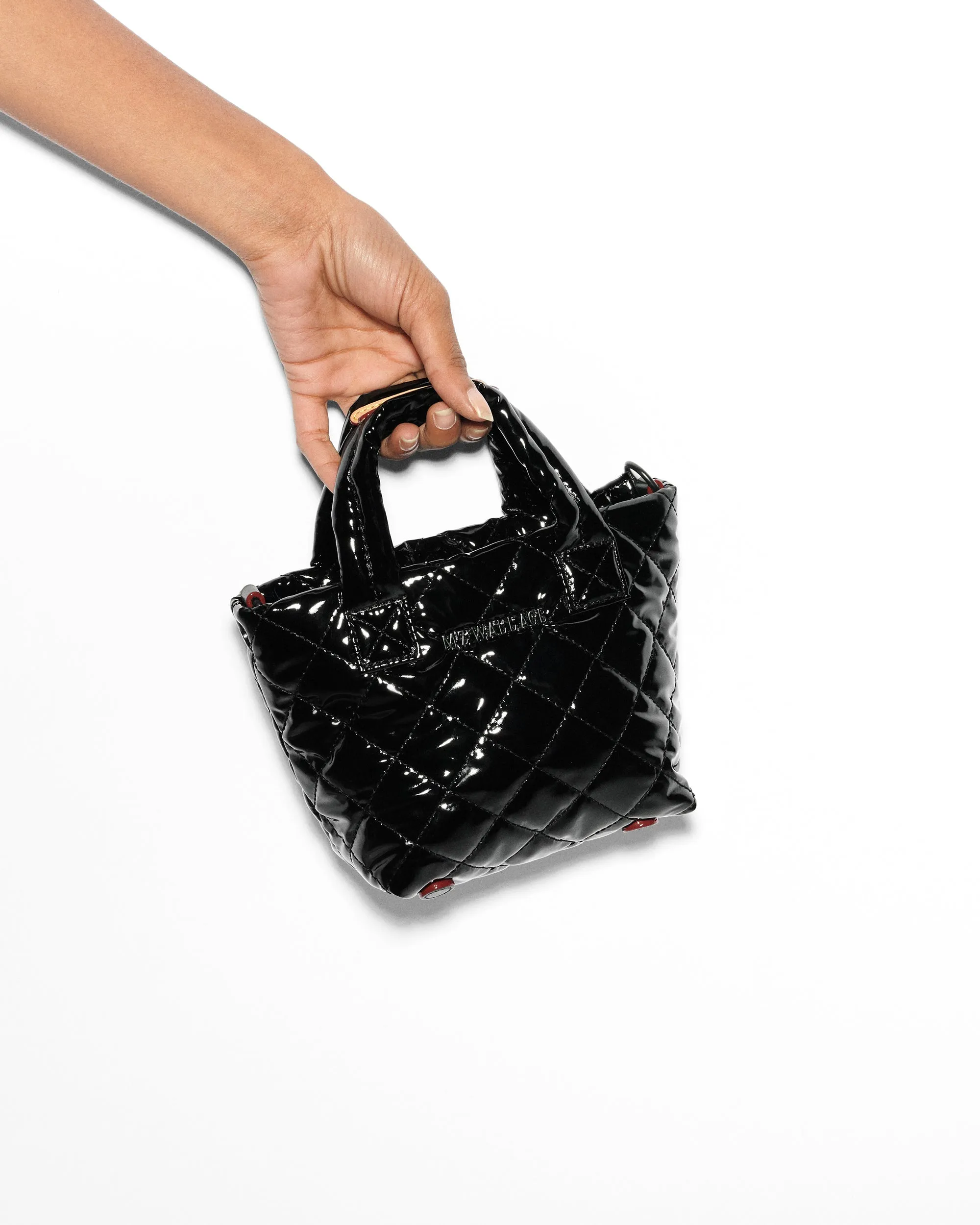 Black Lacquer Petite Metro Tote Deluxe