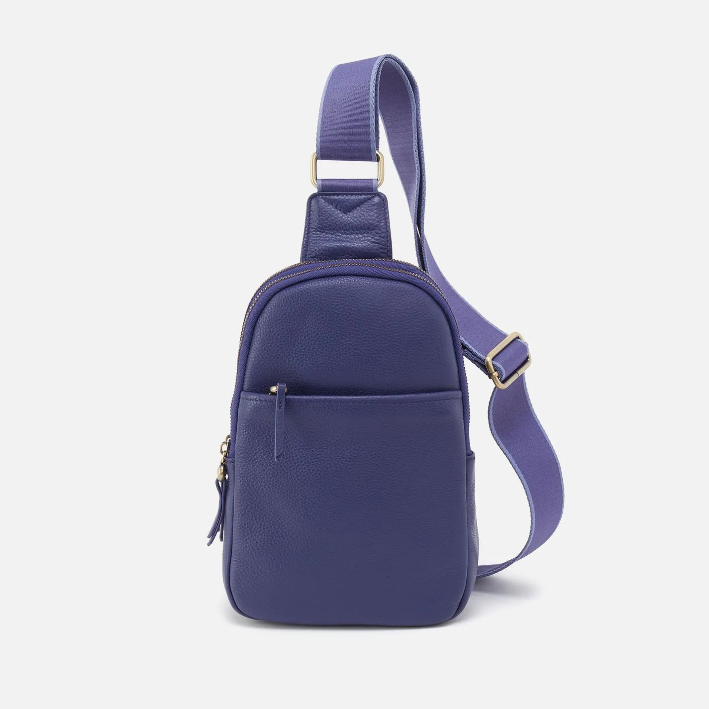 Cass Sling In Pebbled Leather - Dark Iris