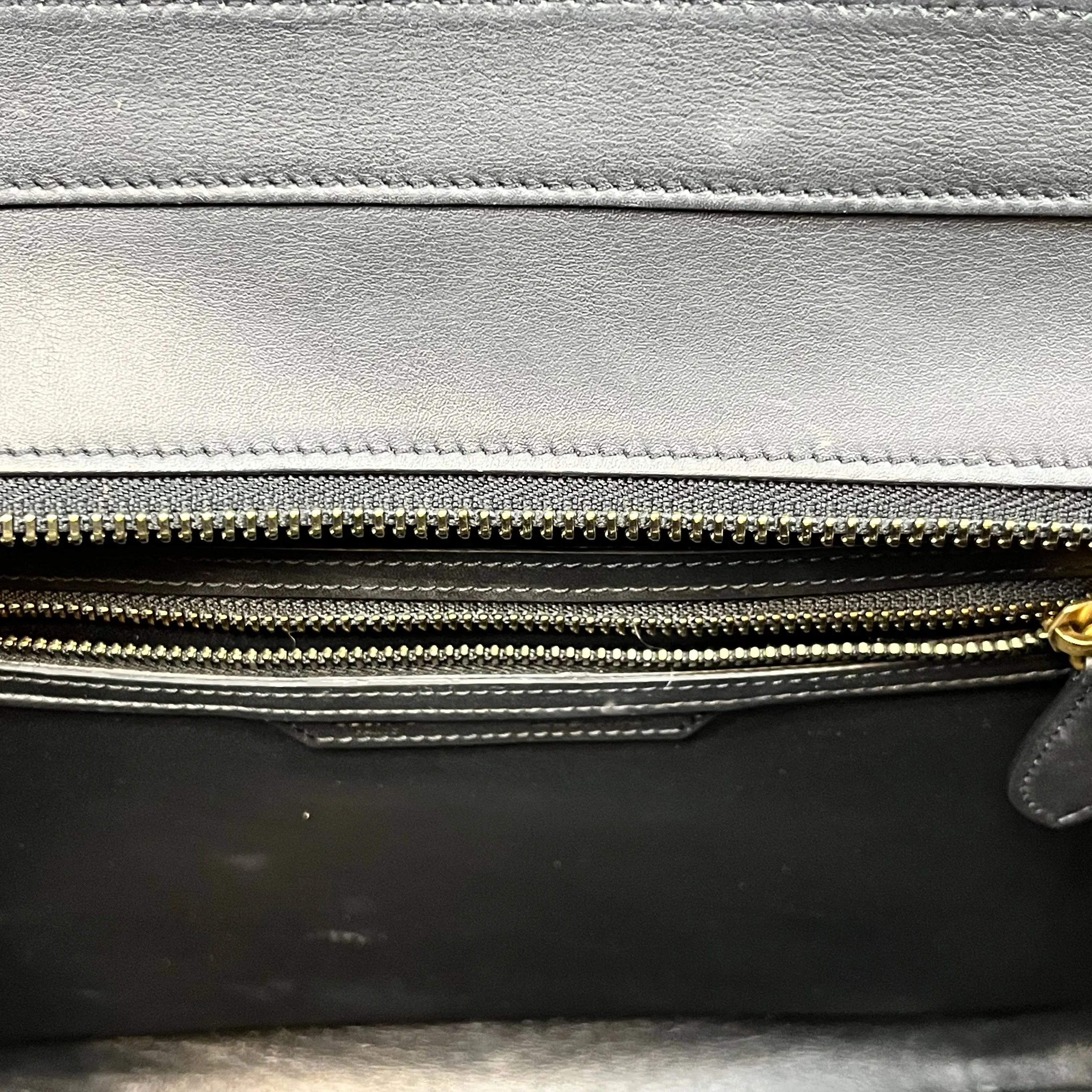 CELINE Luggage Mini Black Smooth Calfskin Leather Tote Bag