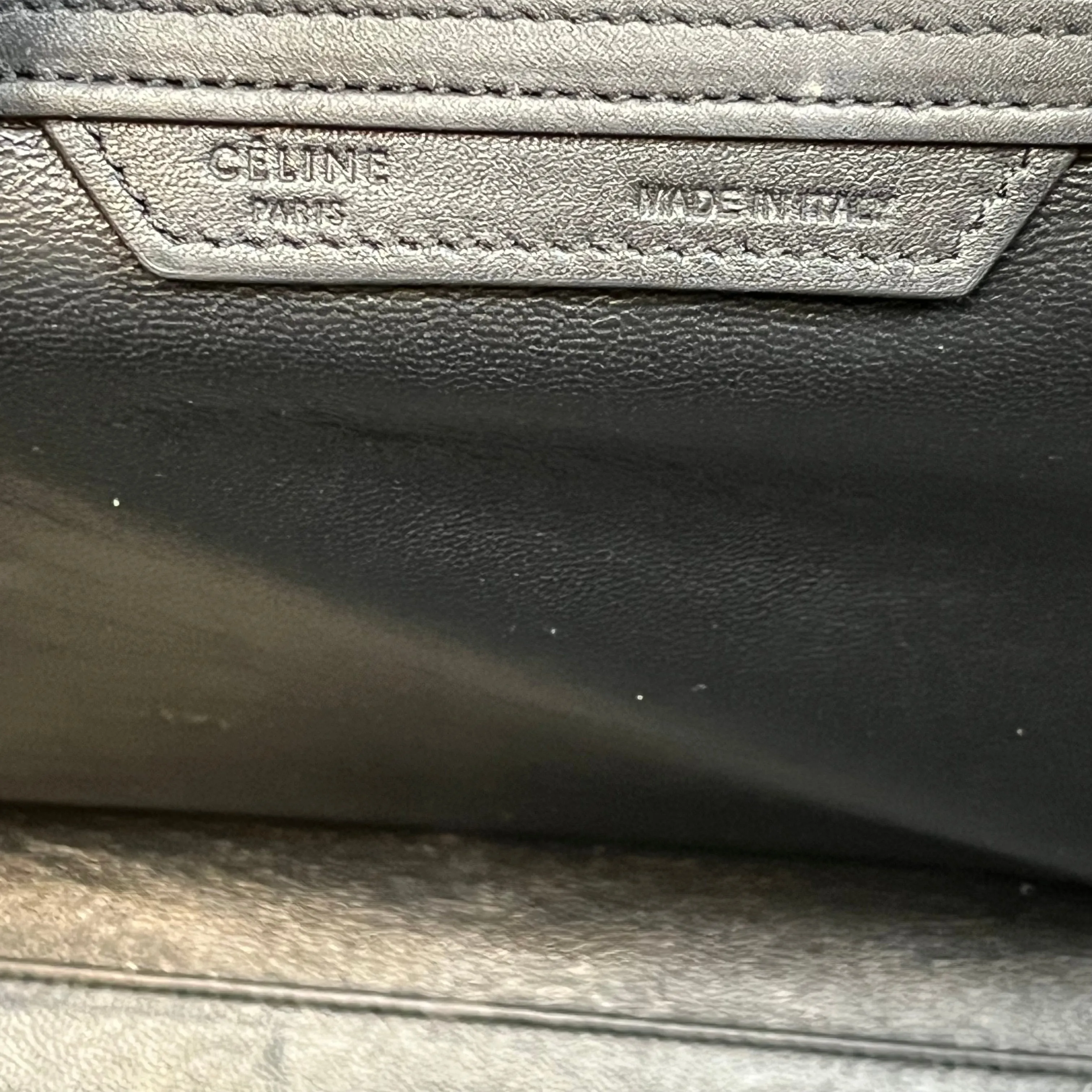 CELINE Luggage Mini Black Smooth Calfskin Leather Tote Bag