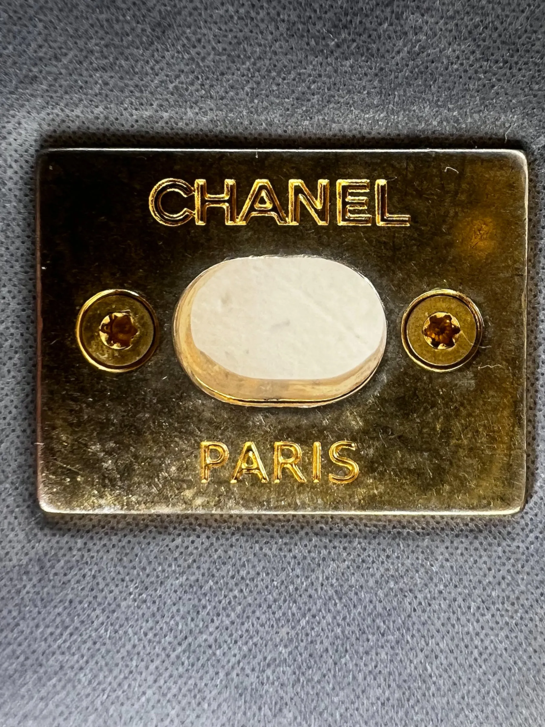 Chanel Powder Grey Quilted Leather Medium Stitch Flap