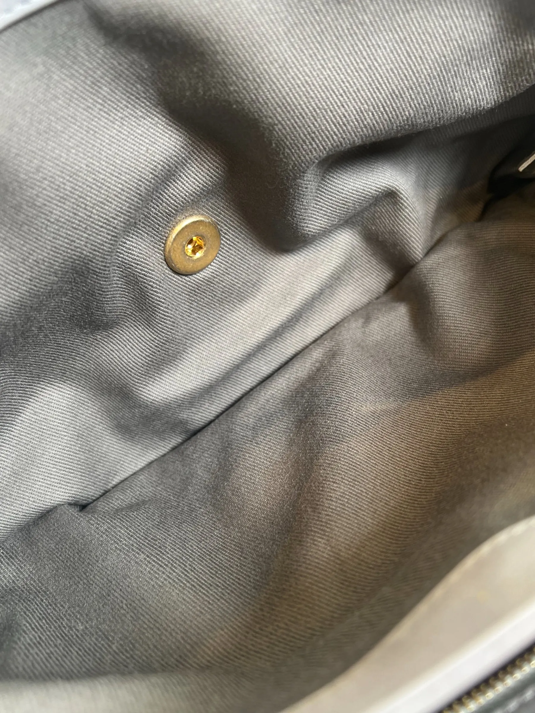 Chanel Powder Grey Quilted Leather Medium Stitch Flap