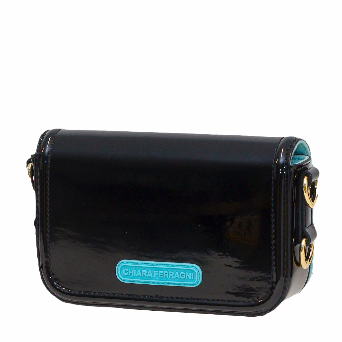 Chiara Ferragni Eyelike Embossed Chain-Link Crossbody Bag