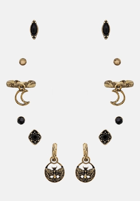Ciela Moon Moth Earring Set