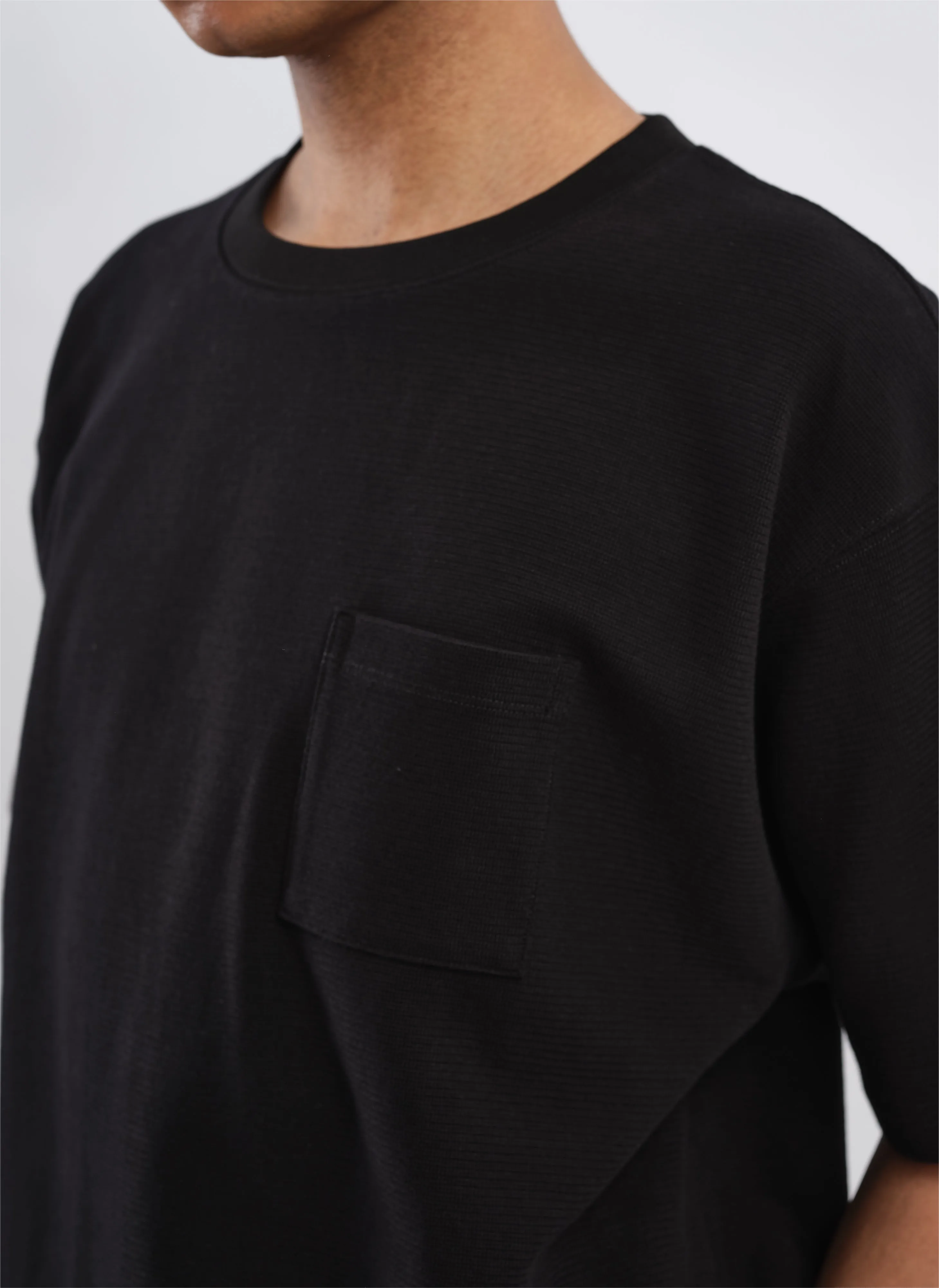 Cotton Rib Short Sleeves Top