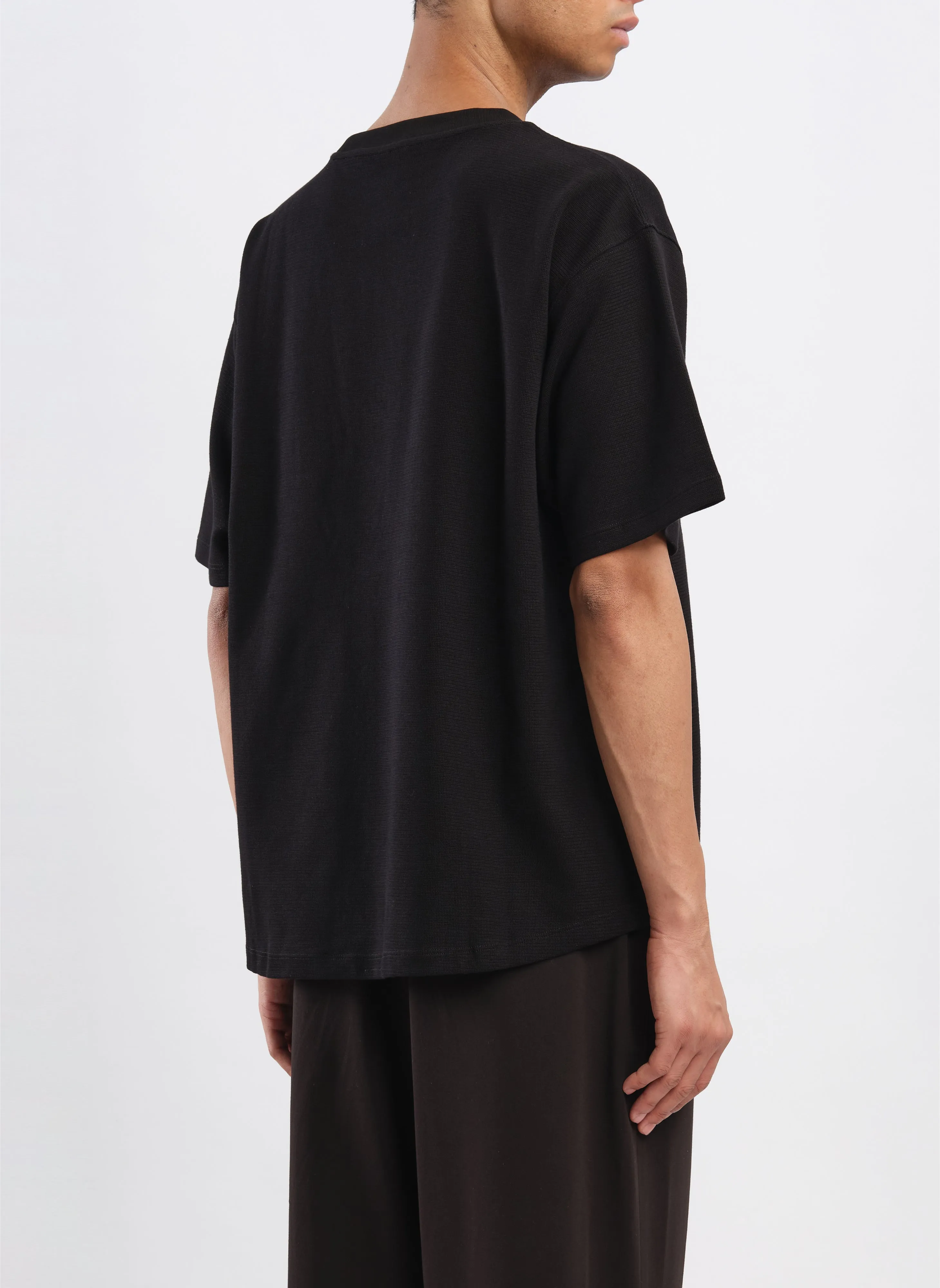 Cotton Rib Short Sleeves Top