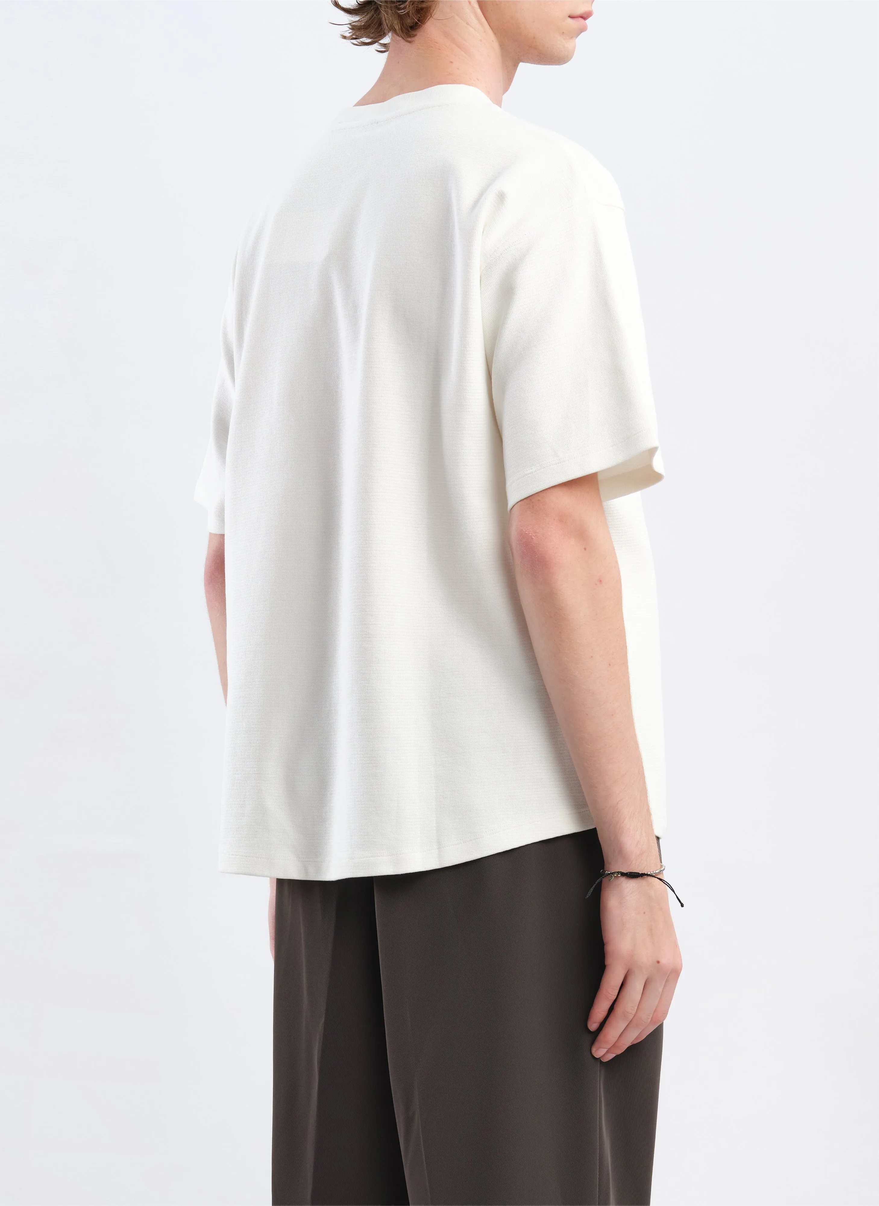 Cotton Rib Short Sleeves Top