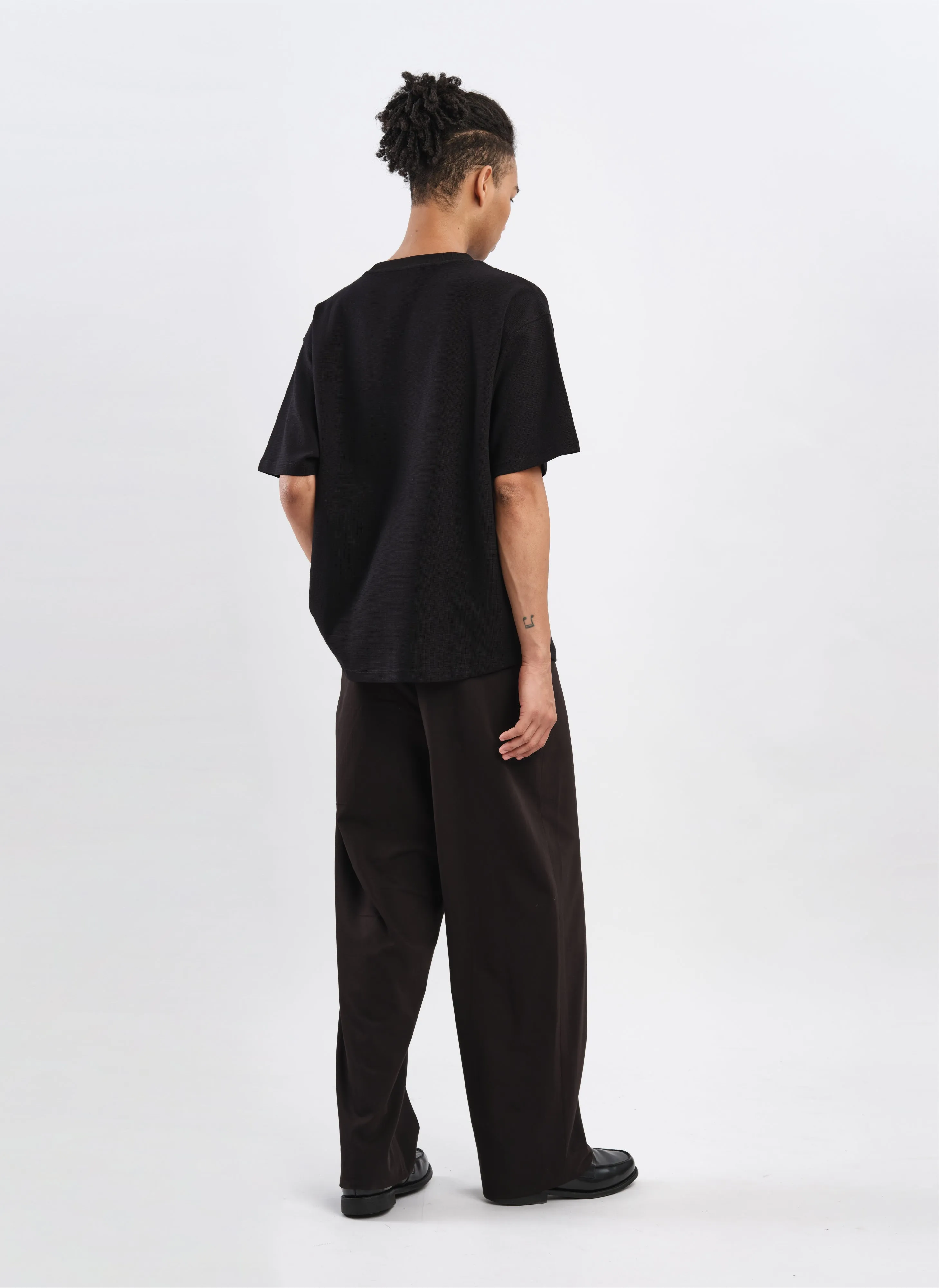 Cotton Rib Short Sleeves Top