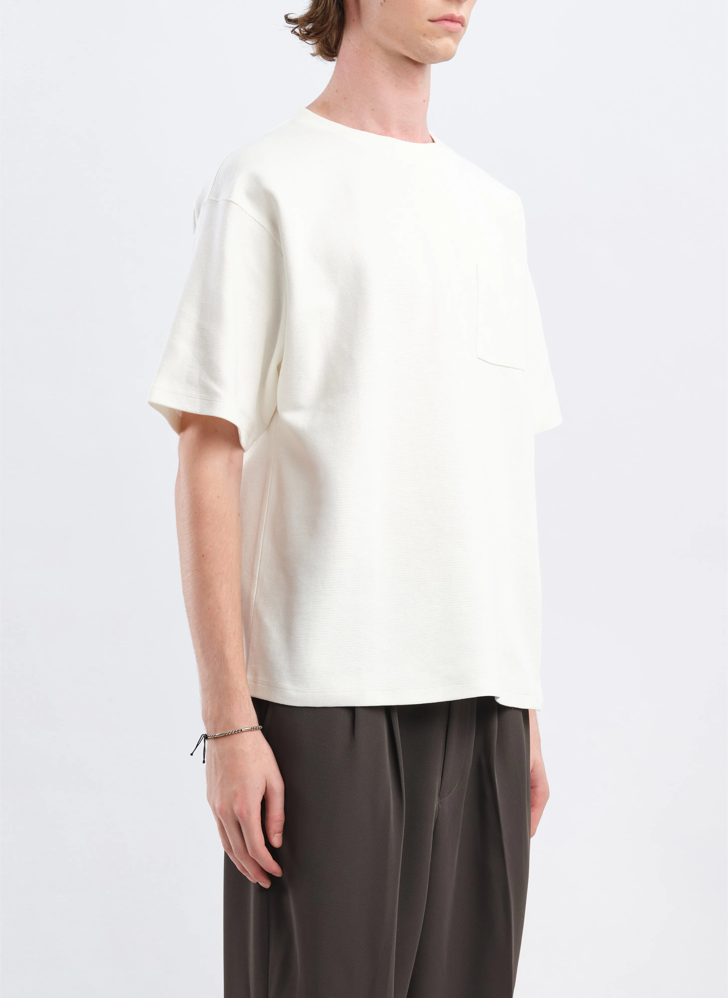 Cotton Rib Short Sleeves Top