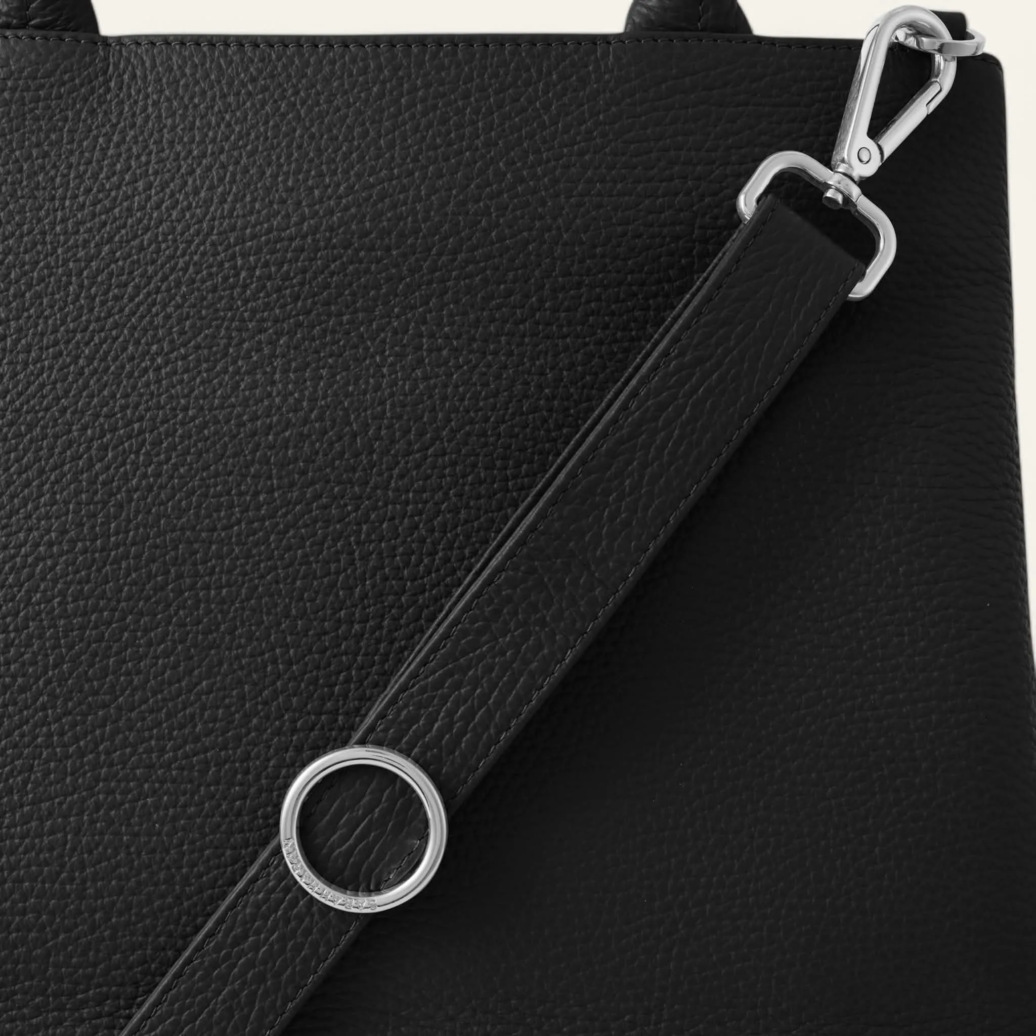 Dahlia Tote | Black with Silver hardware