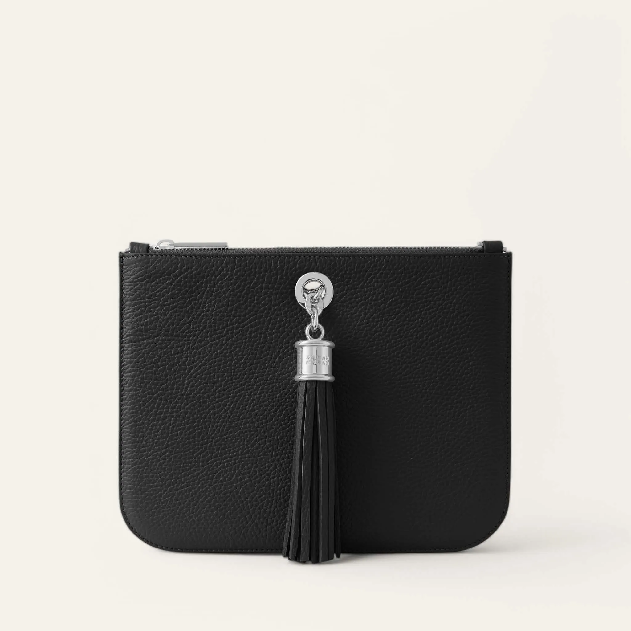 Dahlia Tote | Black with Silver hardware