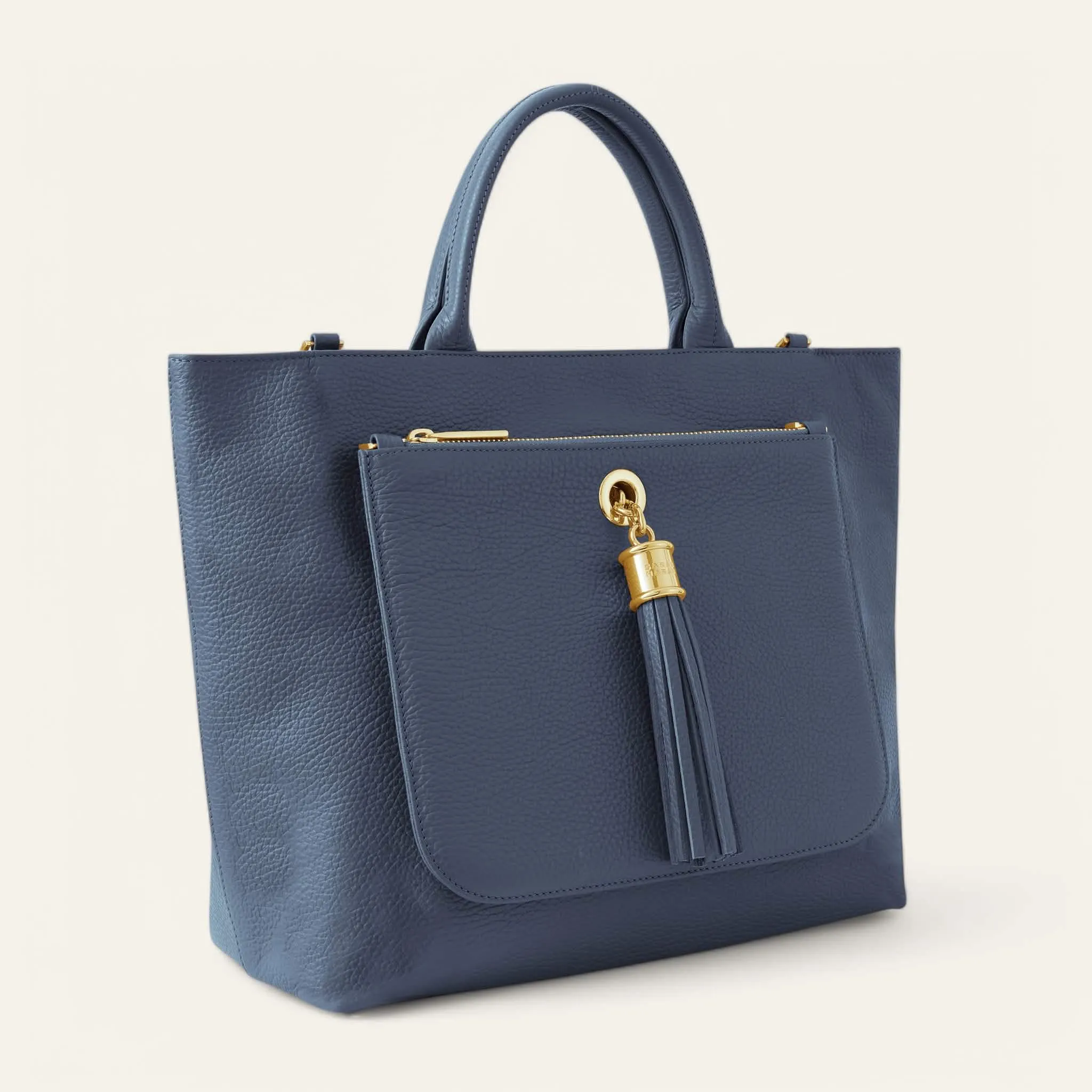 Dahlia Tote | Bluebell with Gold hardware