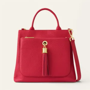 Dahlia Tote | Pillarbox Red with Gold hardware