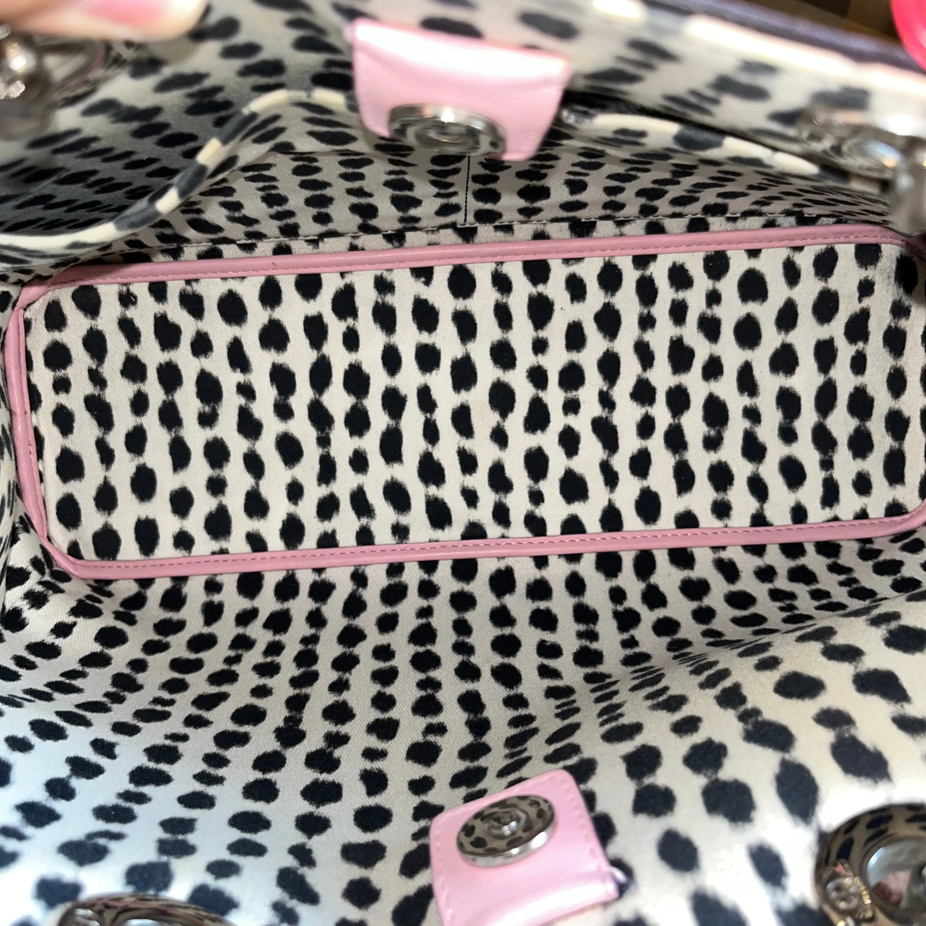DIOR Medium Diorissimo Python Calfskin Leopard Print Tote Bag