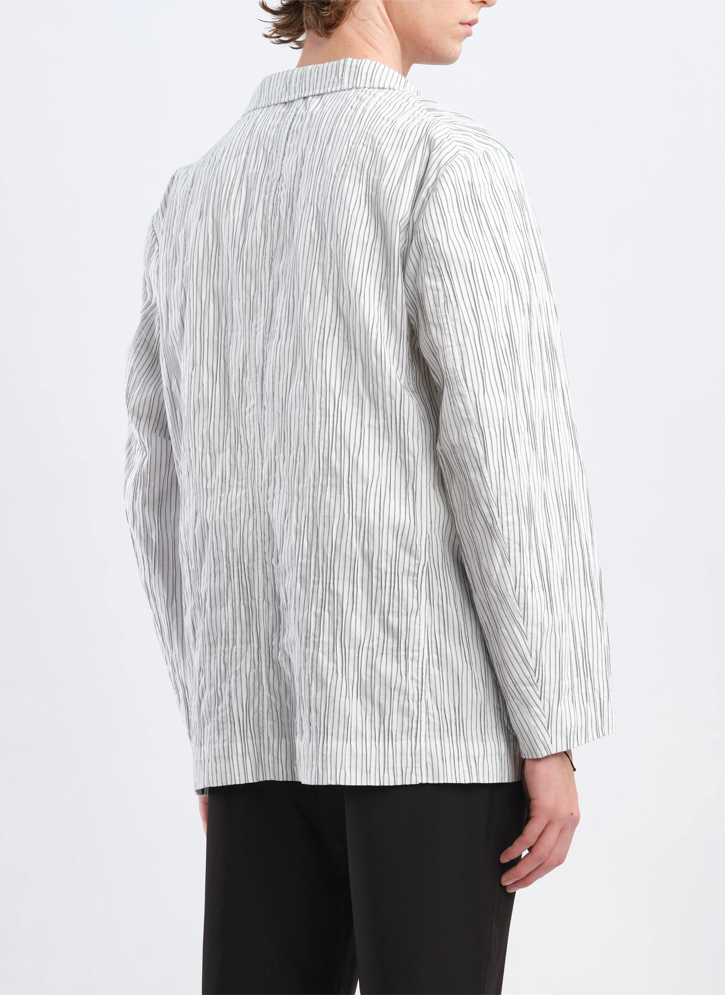 Distort Cotton Dobby Cloth Double Breasted Blazer