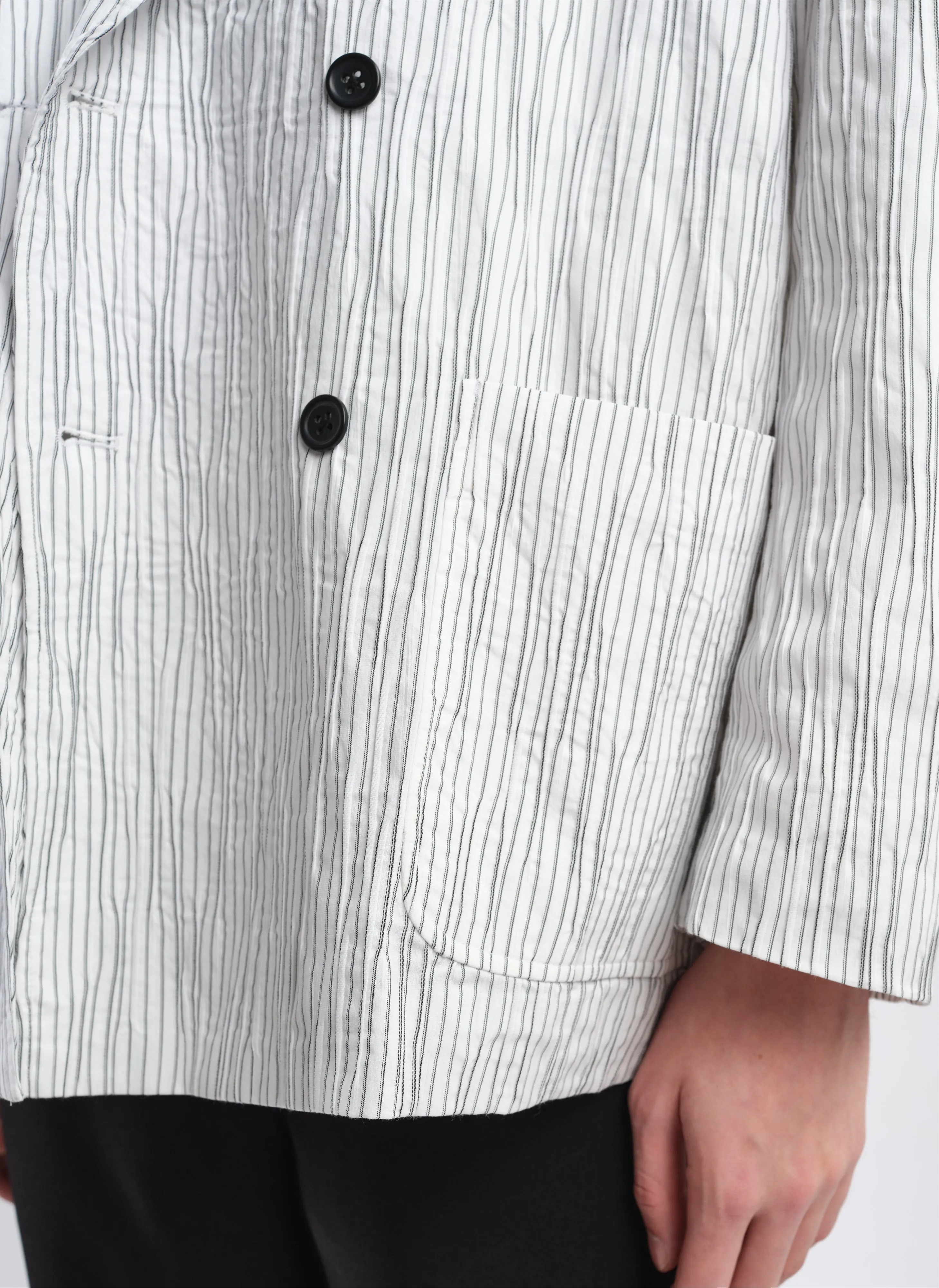 Distort Cotton Dobby Cloth Double Breasted Blazer
