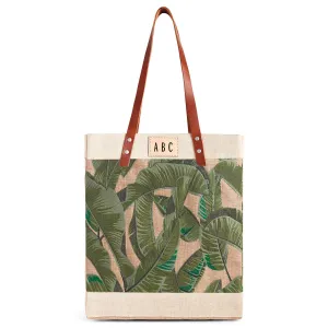 Embroidered Palm Leaf Market Tote