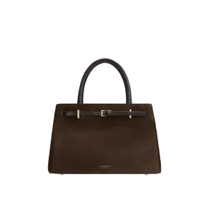 Espresso Suede Book Tote Bag 25
