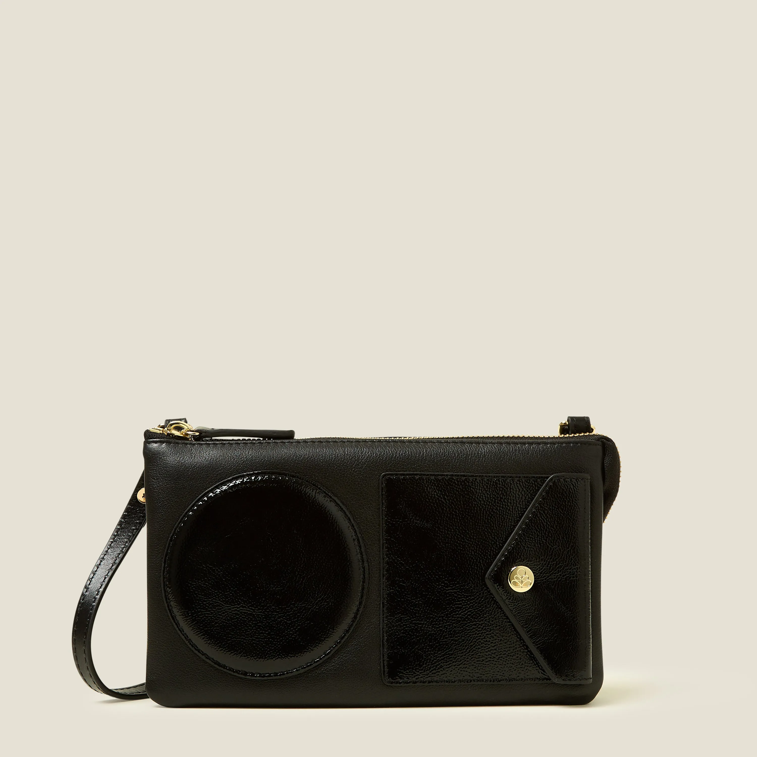 Folio Crossbody - OK Applique Black