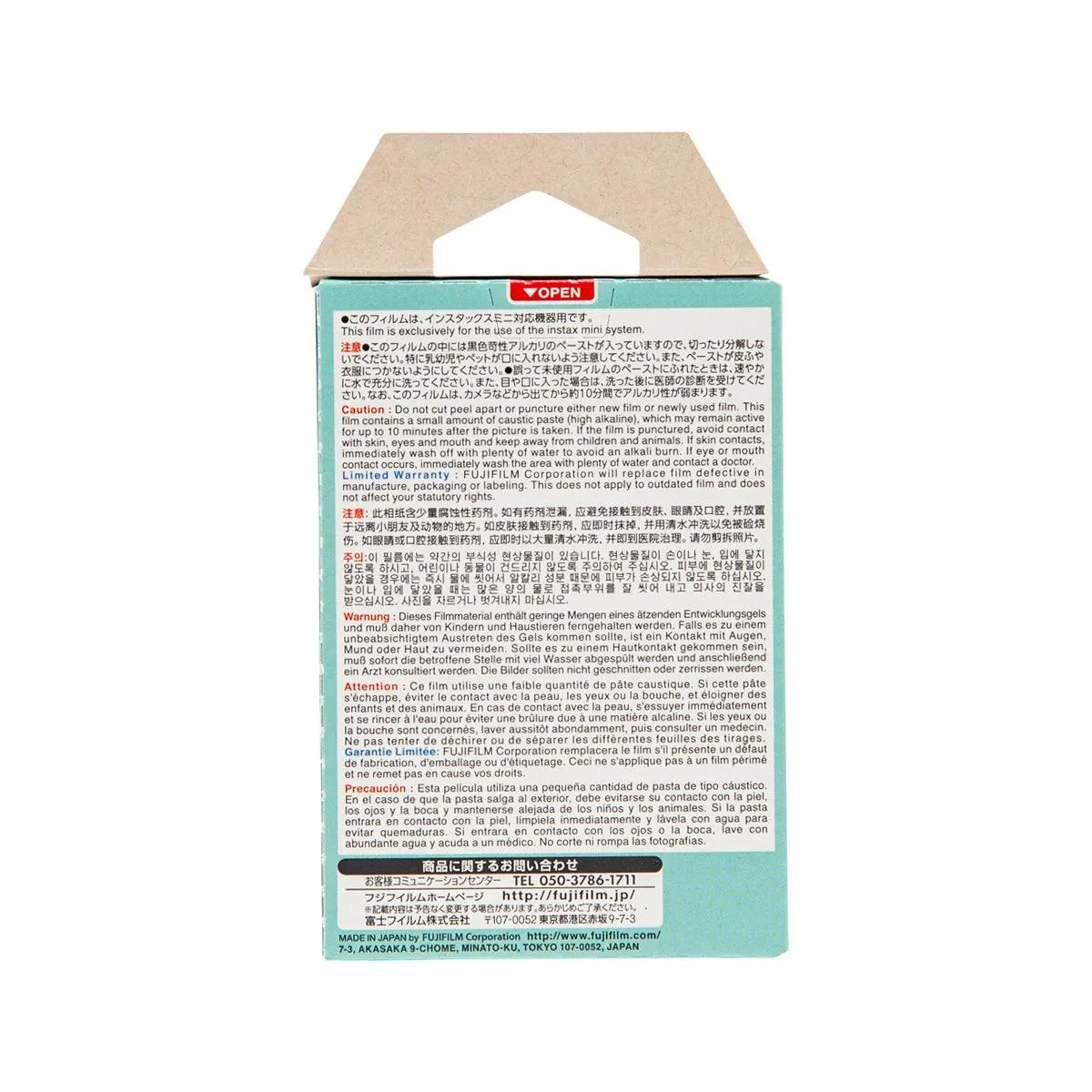 FUJIFILM Fujiflm Instant Mini Film Sky Blue