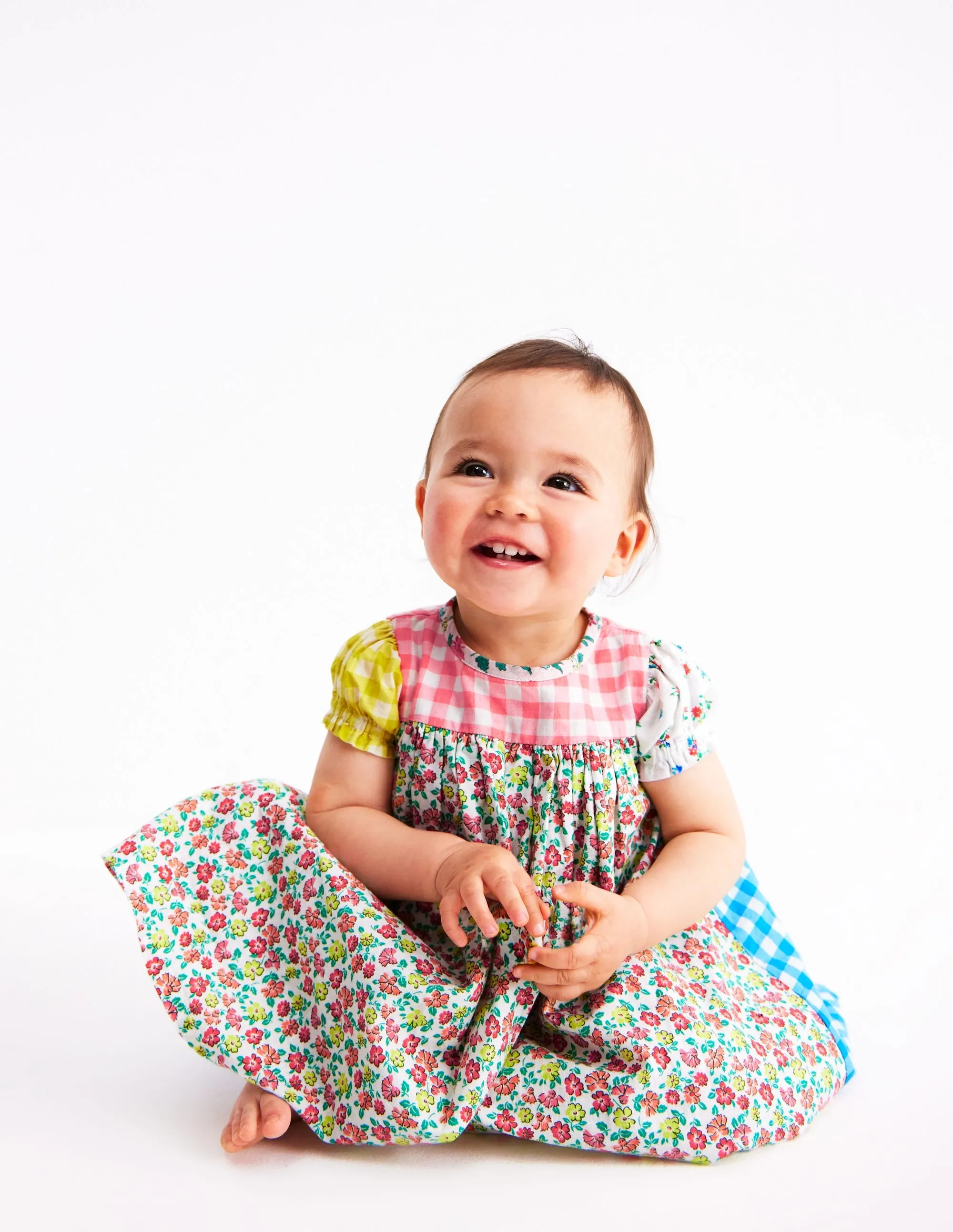 Gathered Woven Dress-Hotchpotch Multi