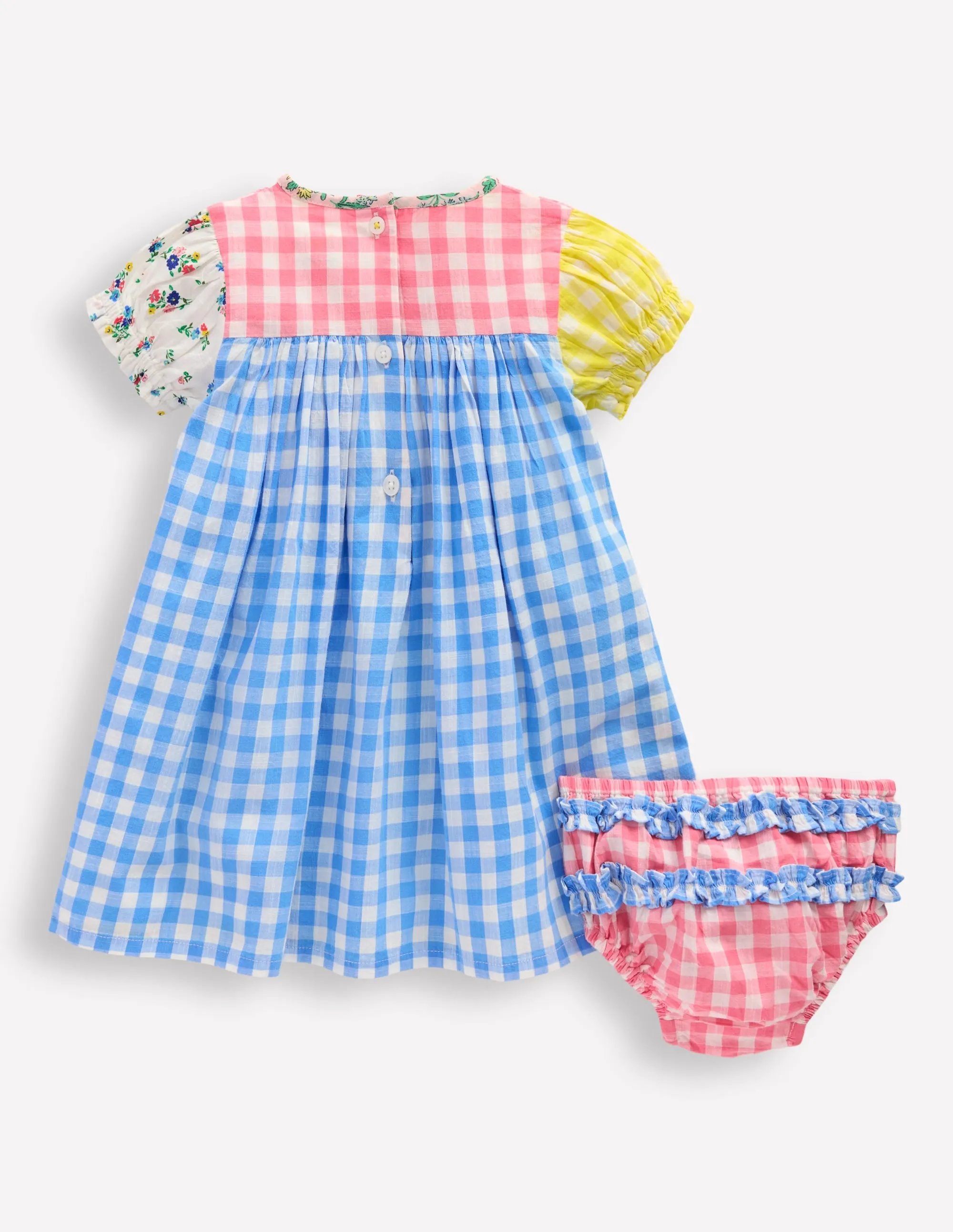 Gathered Woven Dress-Hotchpotch Multi