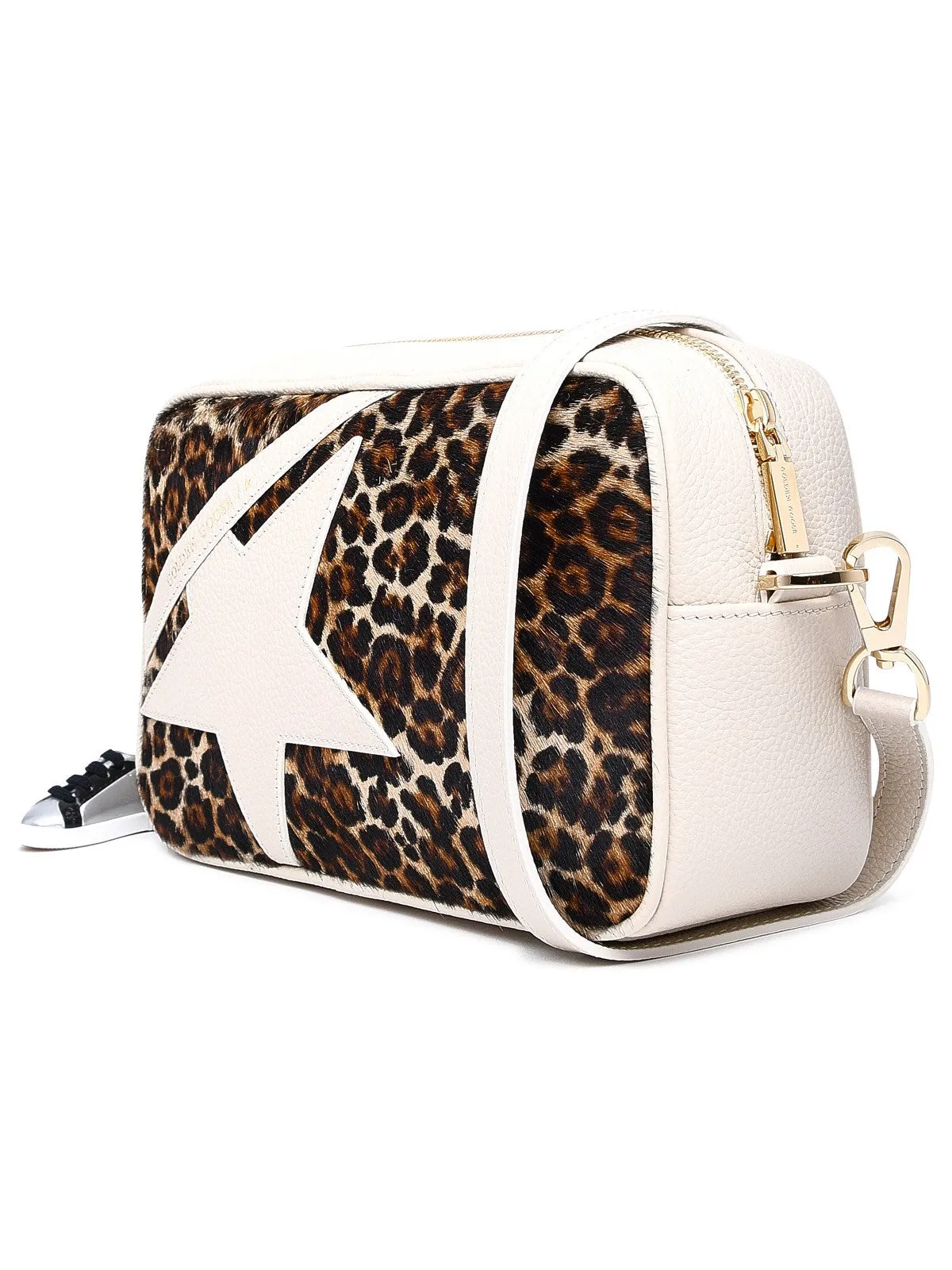 Golden Goose Deluxe Brand Leopard Printed Zipped Crossbody Bag