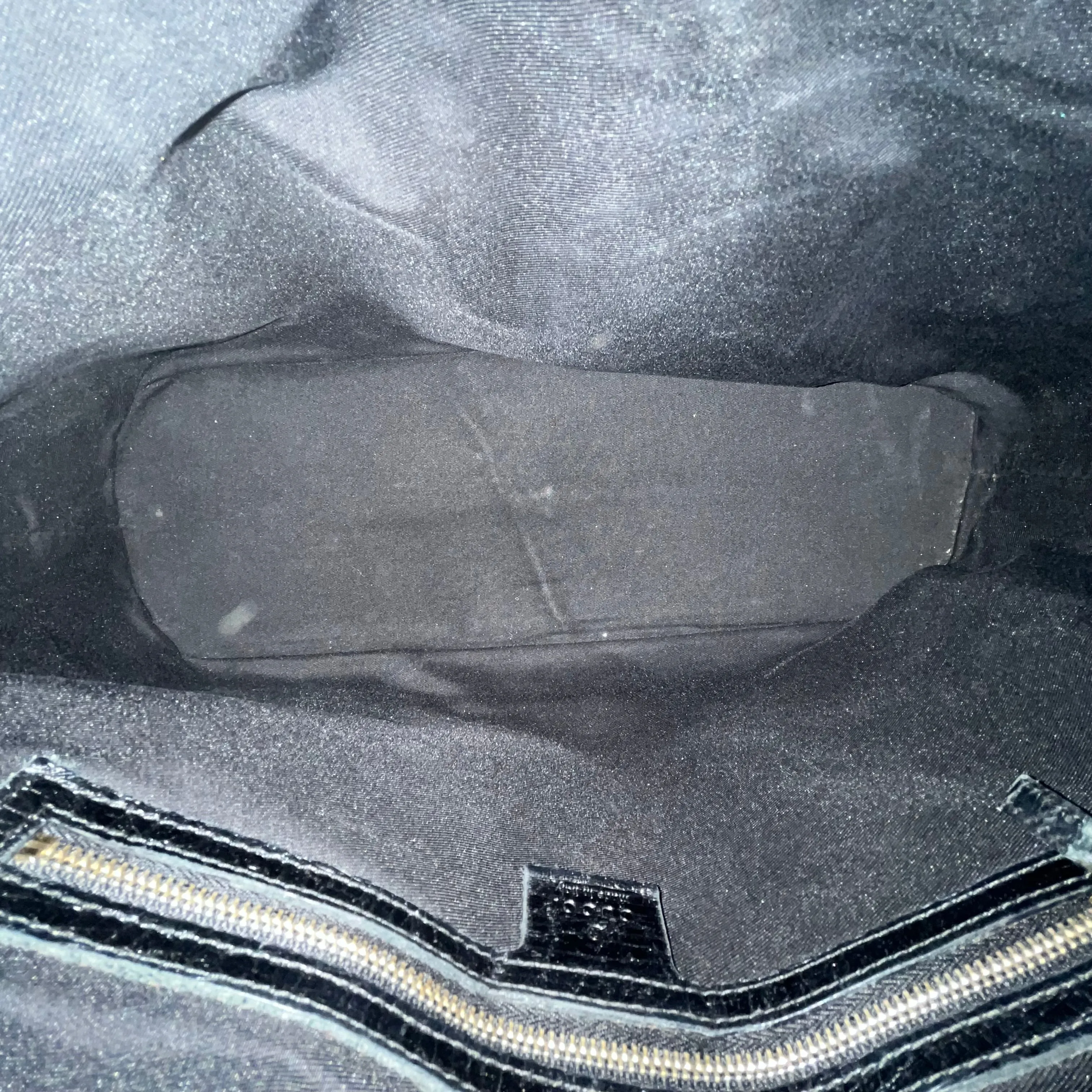 GUCCI Black GG Monogram Horsebit Shoulder Bag