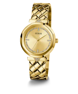 GUESS Ladies Gold Tone Analog Watch