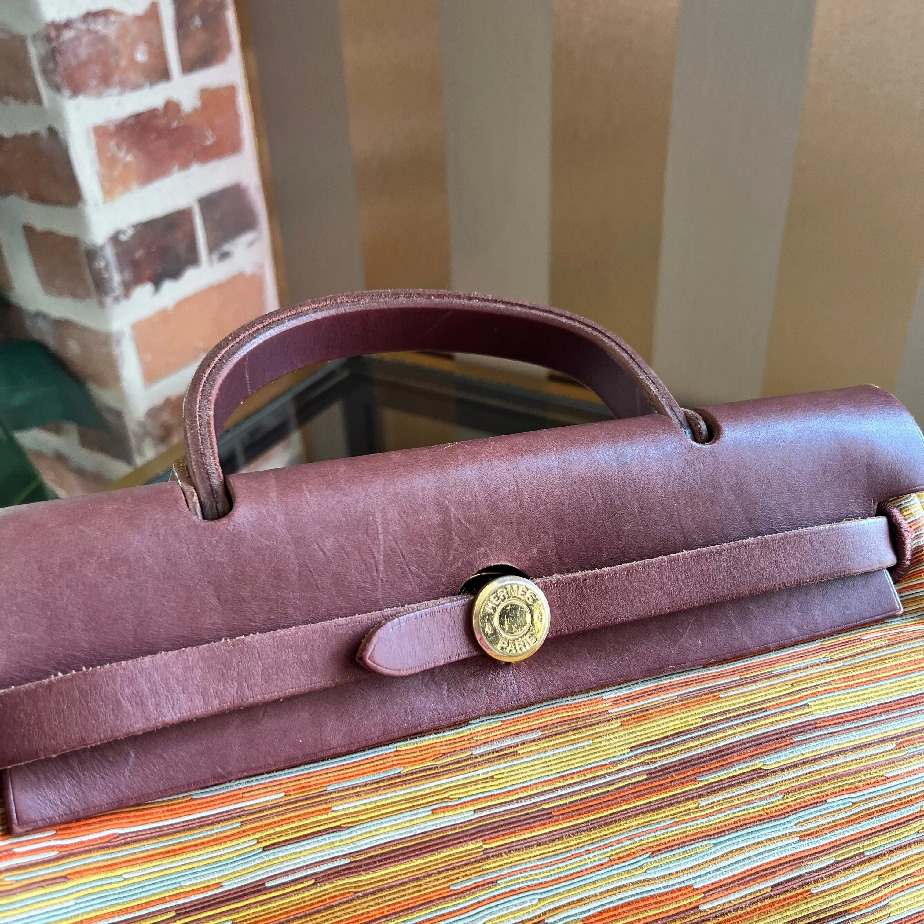 HERMES Herbag Vibrato Barenia Tote Bag