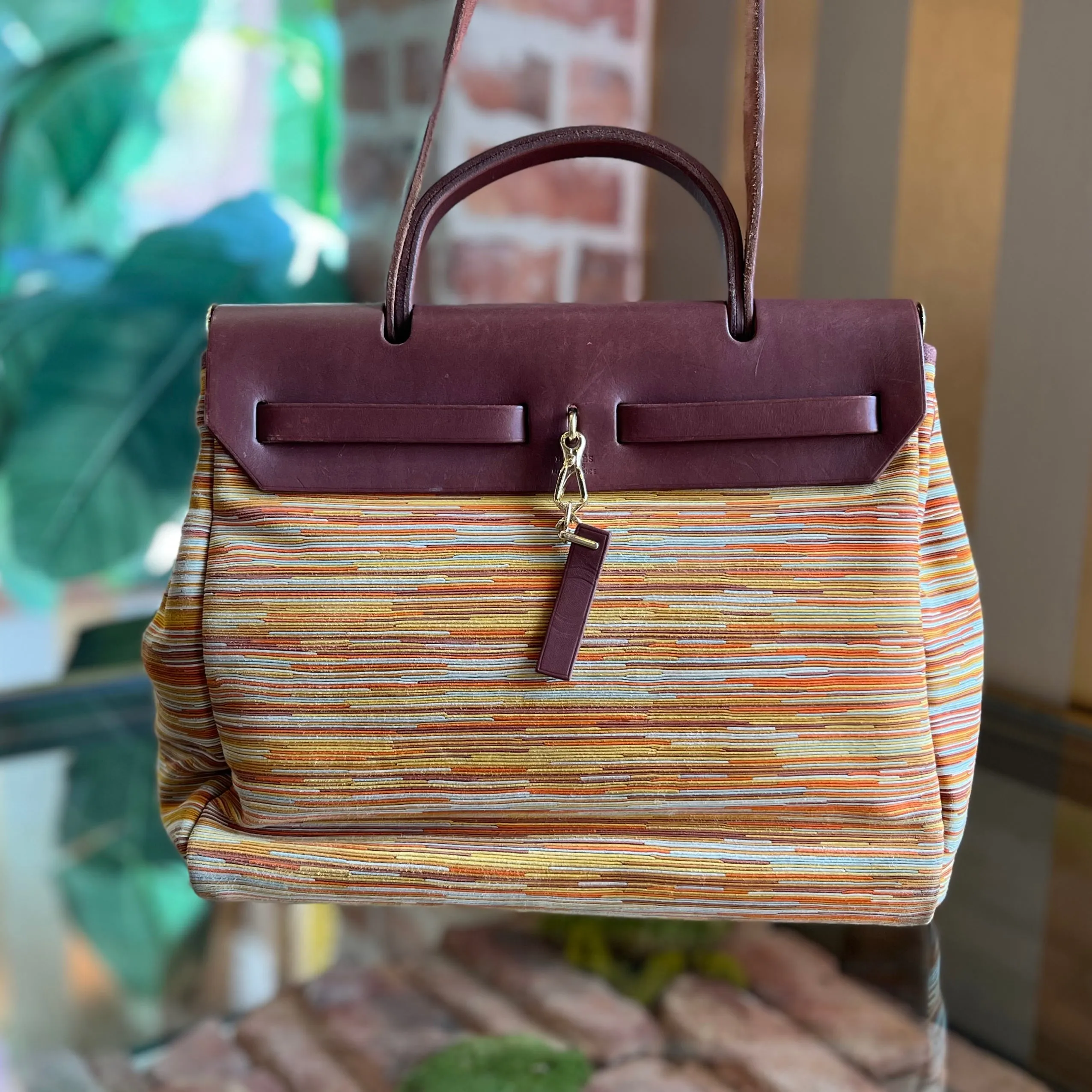 HERMES Herbag Vibrato Barenia Tote Bag