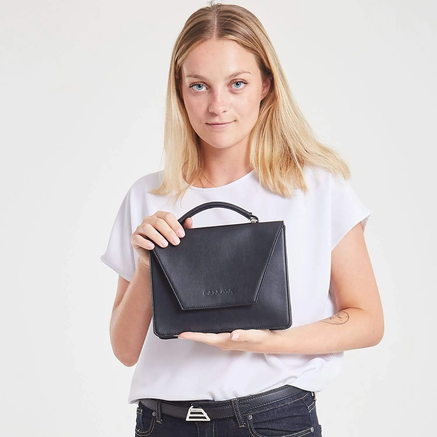 Hybrid Maxi Versatile Vegan Leather Crossbody | Black