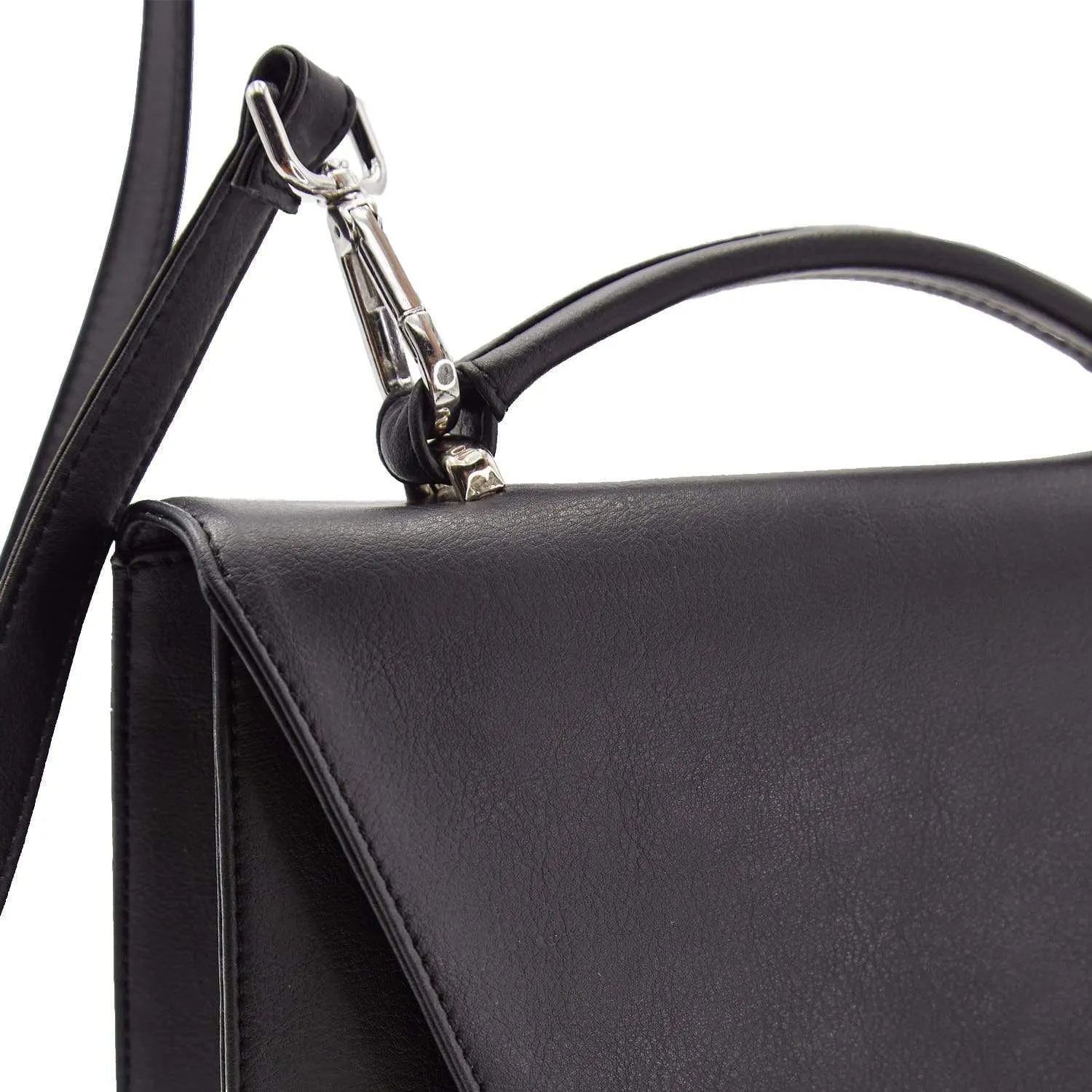 Hybrid Maxi Versatile Vegan Leather Crossbody | Black