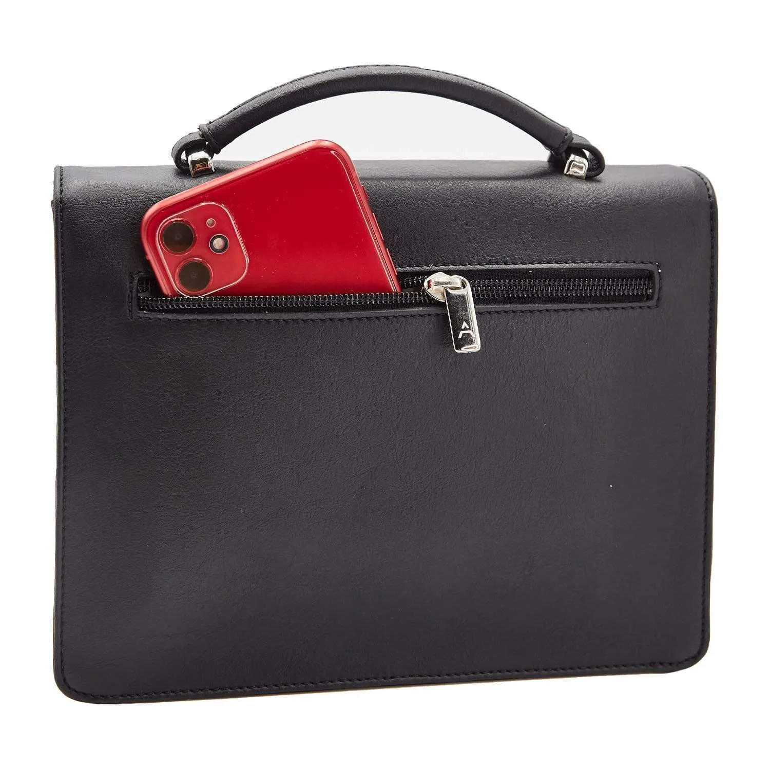 Hybrid Maxi Versatile Vegan Leather Crossbody | Black