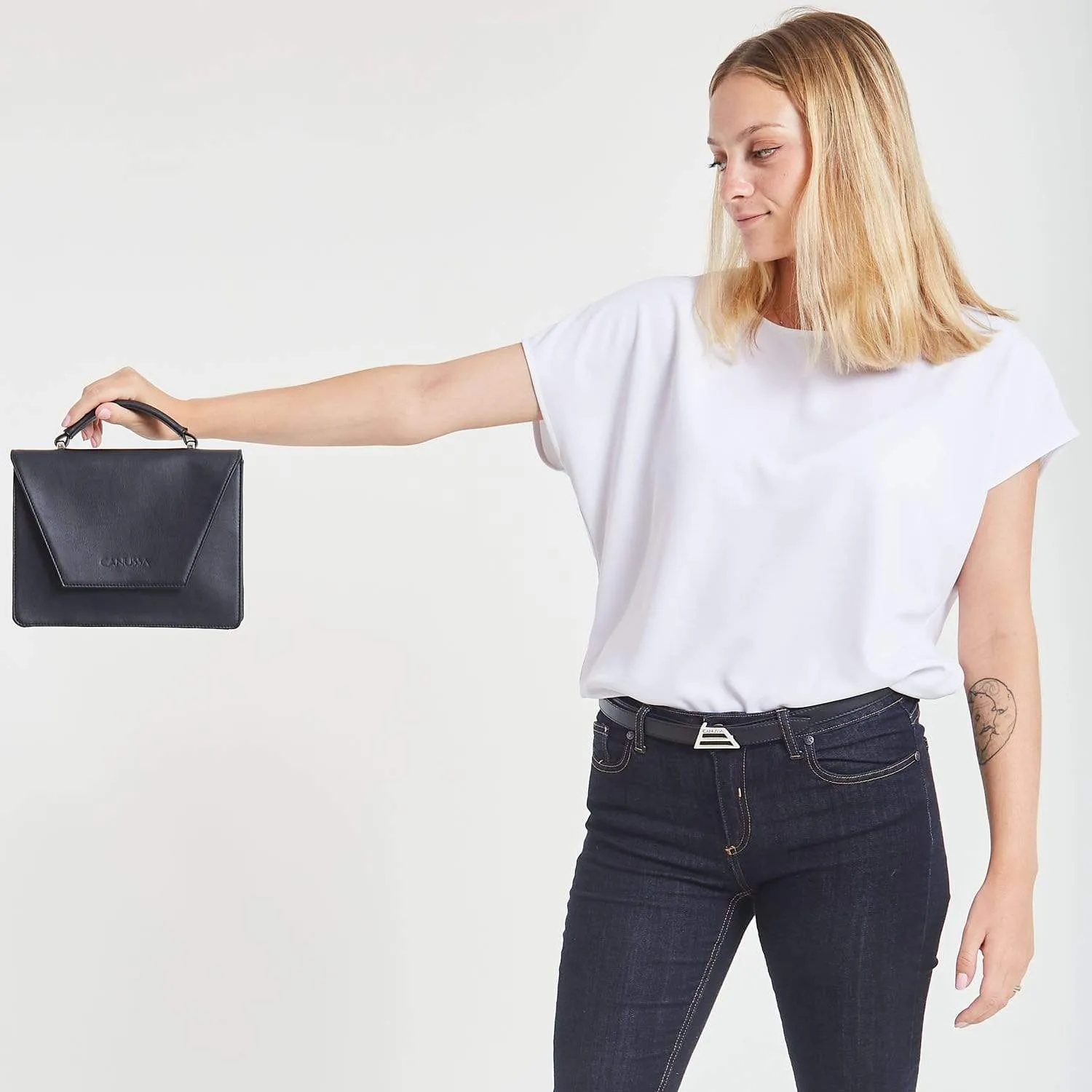 Hybrid Maxi Versatile Vegan Leather Crossbody | Black