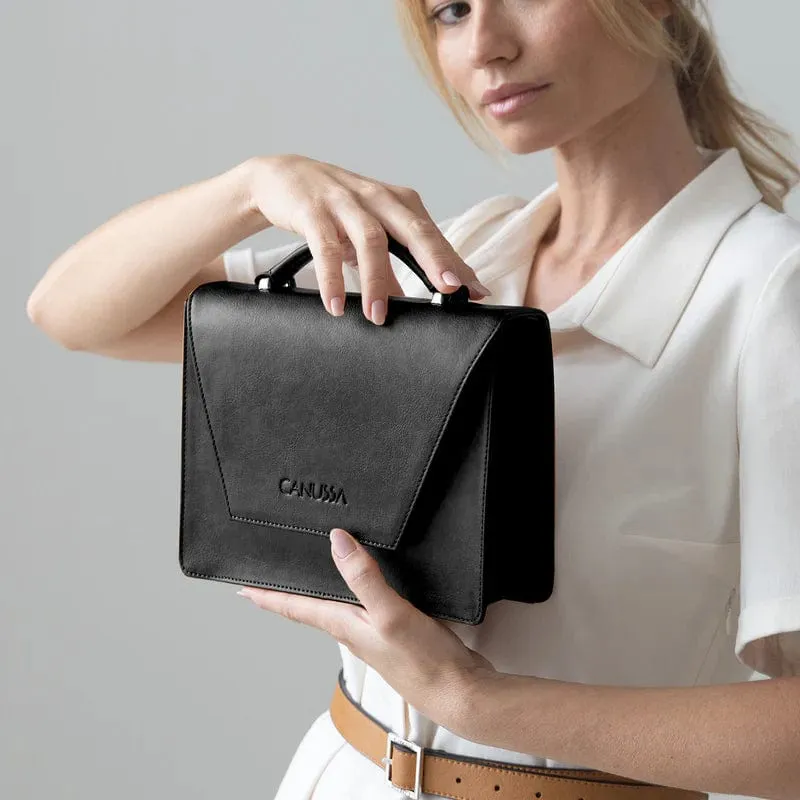 Hybrid Maxi Versatile Vegan Leather Crossbody | Black