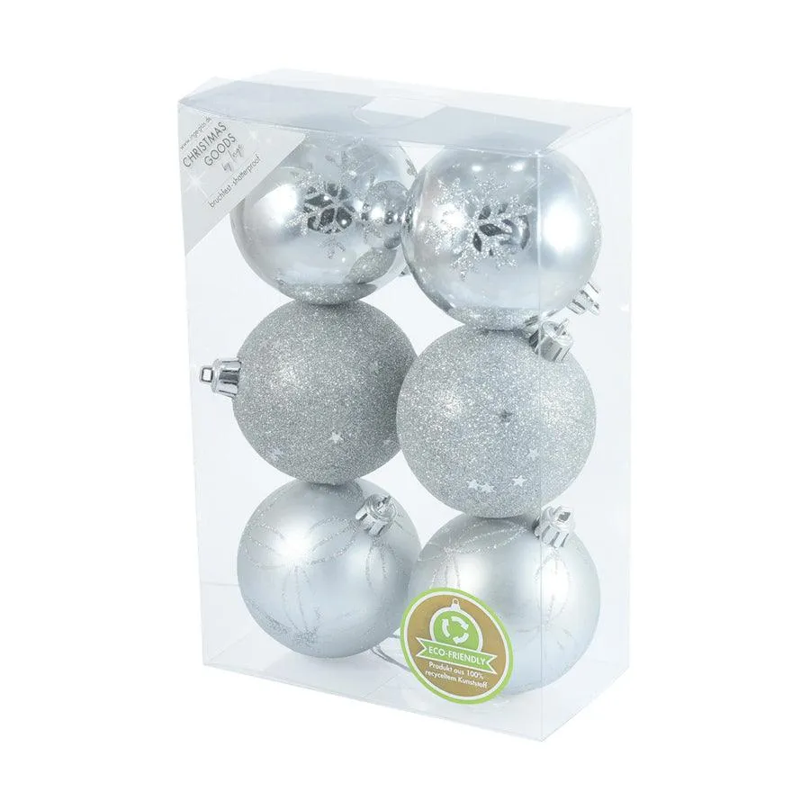 INGE Goodz Ornament Ball Silver 6pcs 8cm