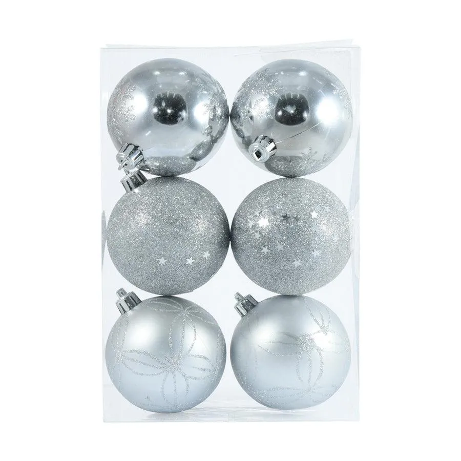 INGE Goodz Ornament Ball Silver 6pcs 8cm