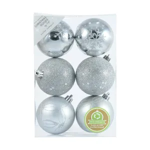 INGE Goodz Ornament Ball Silver 6pcs 8cm