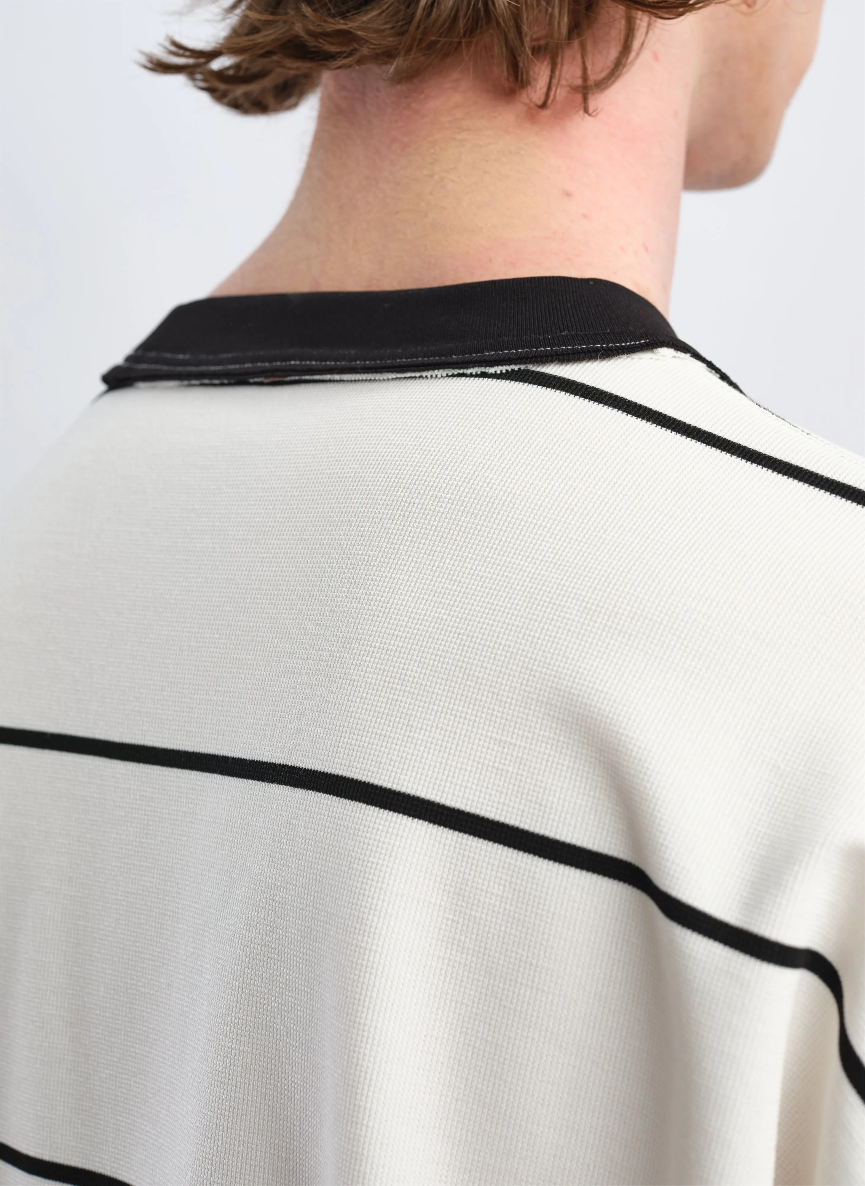 Jacquard Long Sleeves Border Top
