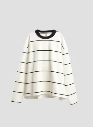 Jacquard Long Sleeves Border Top