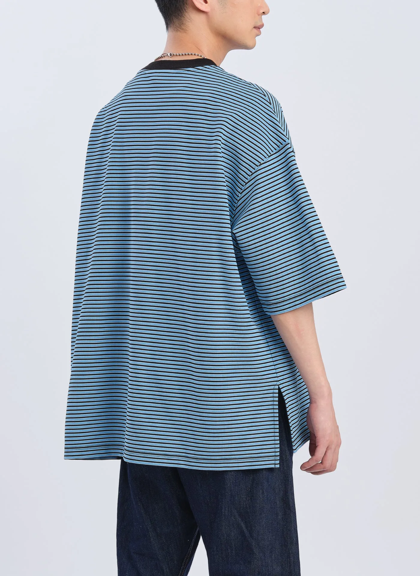 Jacquard Short Sleeves Border Top (T03)
