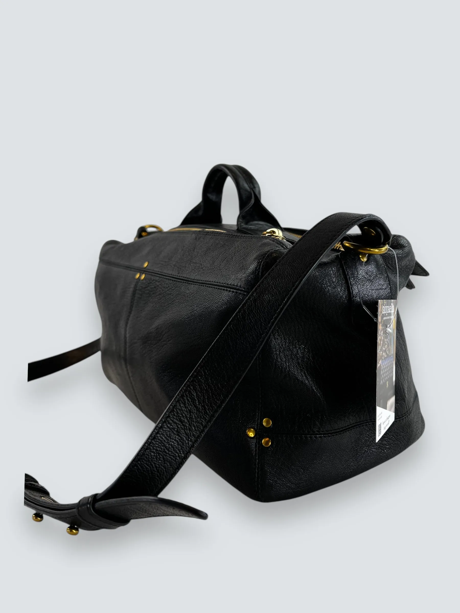 Jerome Dreyfuss Black Leather Shoulder Satchel