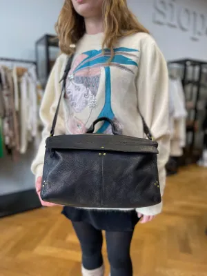 Jerome Dreyfuss Black Leather Shoulder Satchel